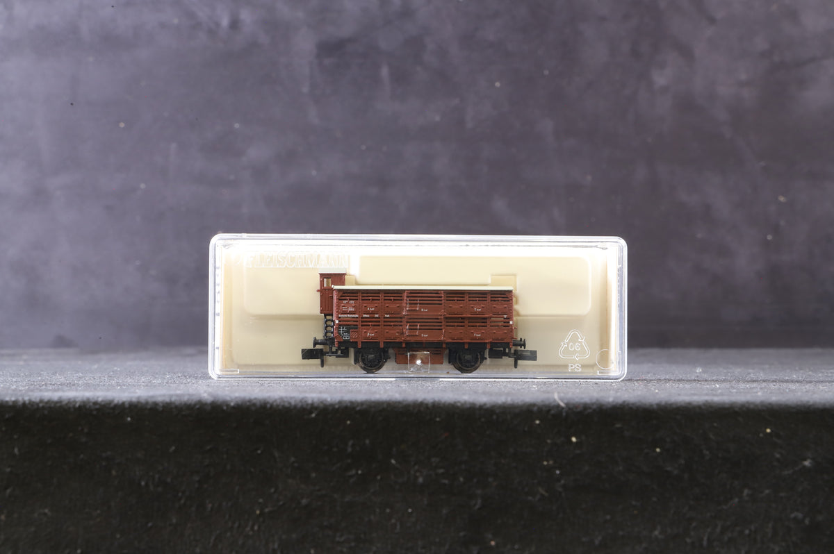 Fleischmann N Rake Of 7 DRG Cattle Wagons Inc. 8352x5 &amp; 8361x2