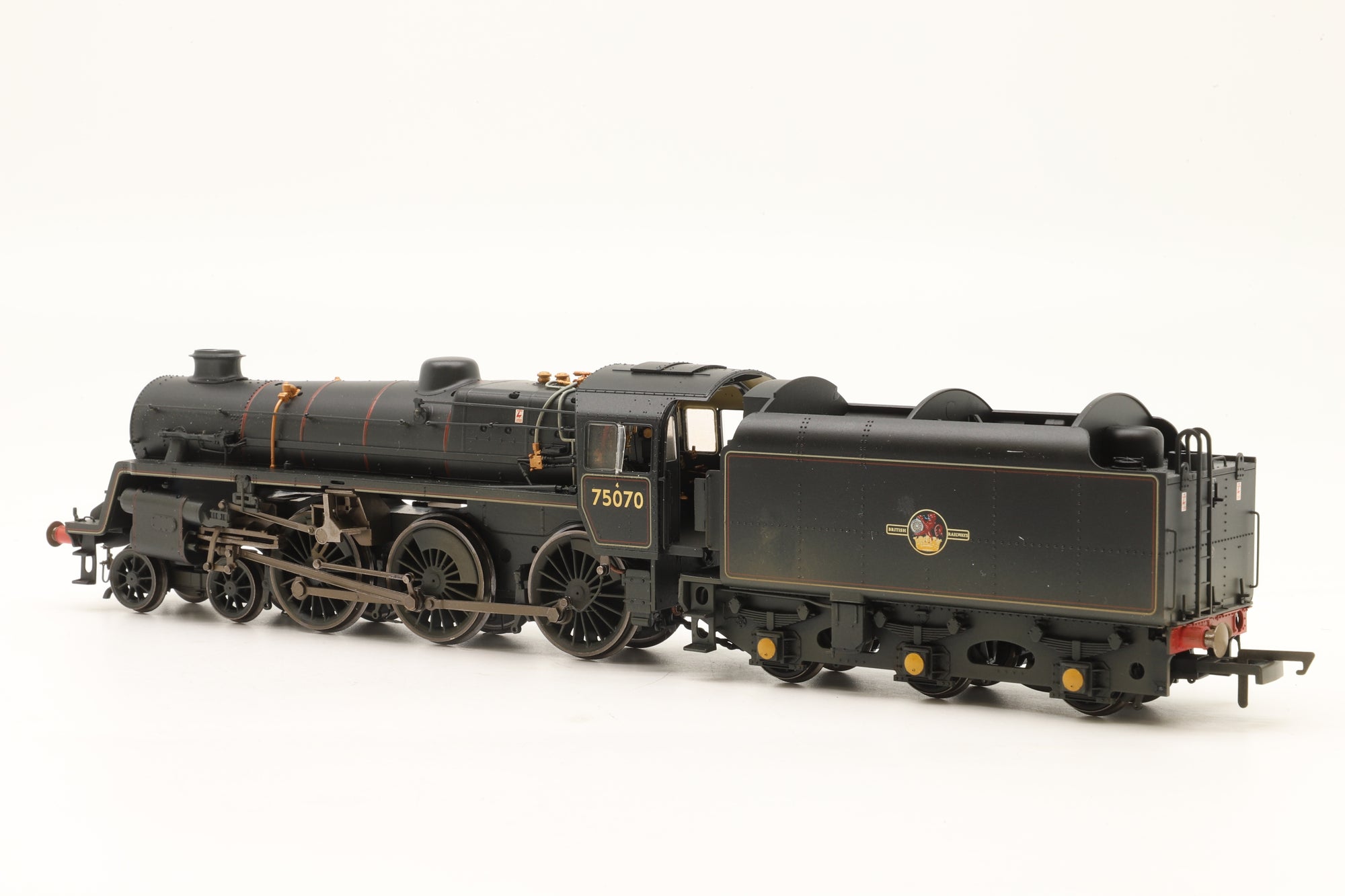 WORKSHOP Hornby OO R2716 Standard Class 4MT '75070' BR Lined Black L/C DCC Fitted
