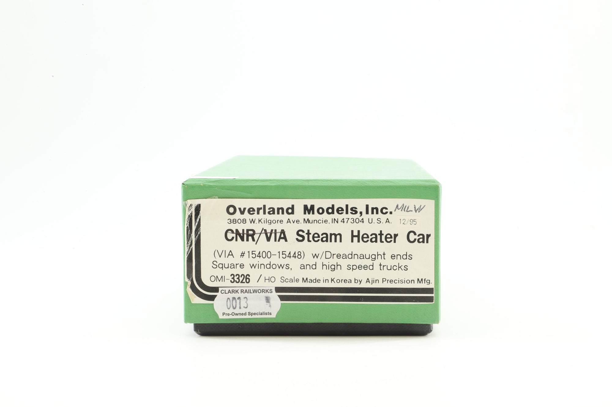Overland Models HO Brass OMI-3326 Heater Car MILW  Pro-paint '709'
