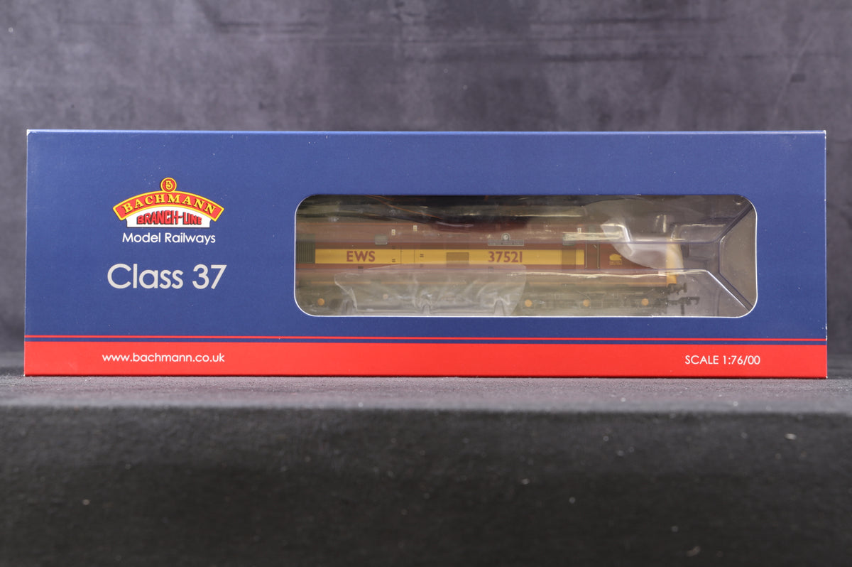 Bachmann OO 32-381R Class 37/5 37521 &#39;English China Clays&#39; in EWS red and gold - Weathered - Limited Edition 107/512