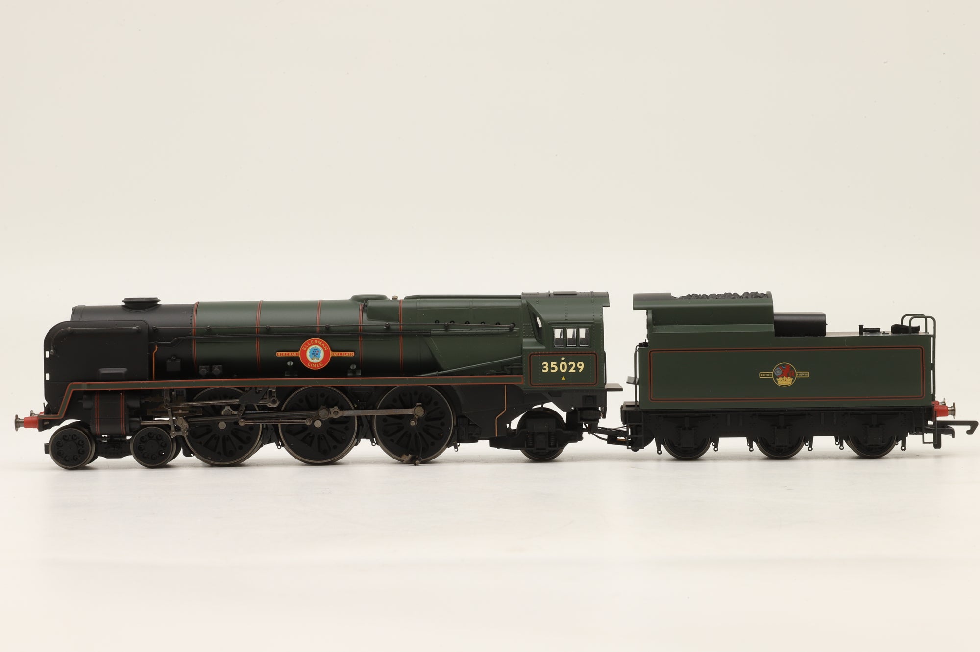 WORKSHOP Hornby OO R2294 Merchant Navy Class '35029' 'Ellerman Lines' BR Lined Green L/C Non Runner
