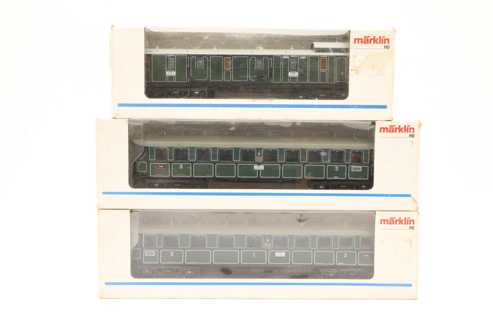 Marklin HO Rake of 3x K.Bay.Sts.B. (Royal Bavarian State Railways) Bogie Coaches