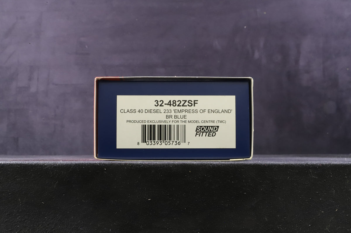 Bachmann OO 32-482ZSF Class 40033 &#39;Empress of England&#39; in BR Blue - DCC Sound
