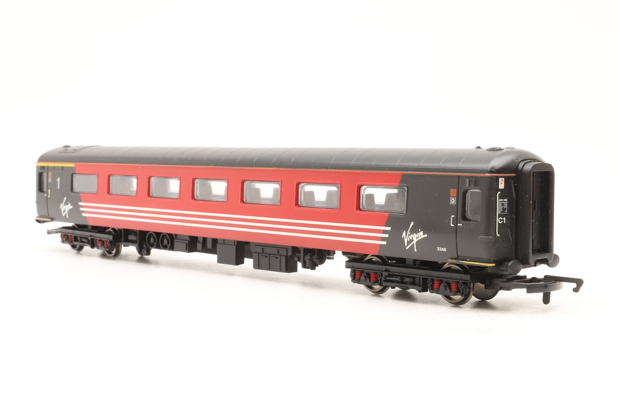 Hornby OO Loco & Coaches from R1049 Class 47 Virgin Trains '47844' with 2 Mk2 Passenger Coaches & Royal Mail TPO '80319NSX'