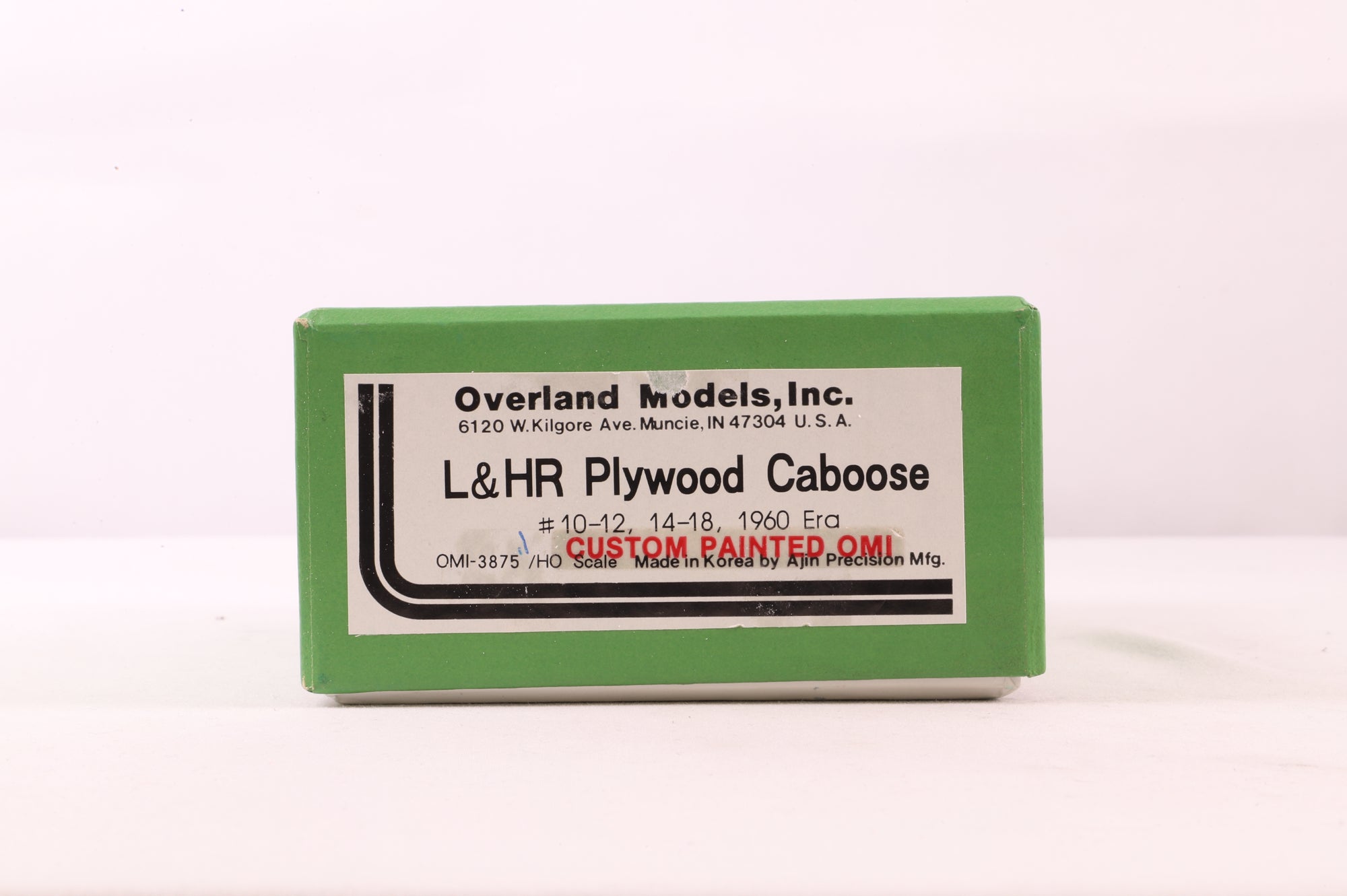 Overland Models HO Brass OMI-3875 L&HR Plywood Caboose Unnumbered