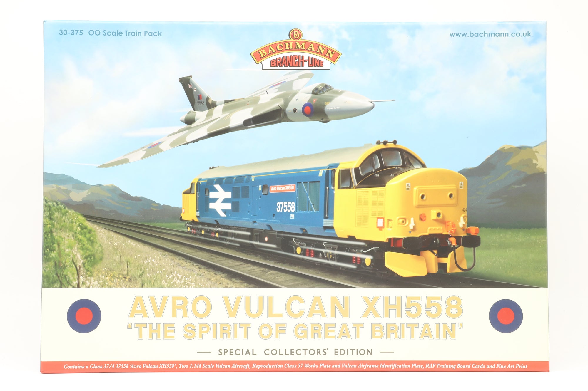 Bachmann OO 30-375 Avro Vulcan XH558 'Spirit of Britain' Set Incl. Class 37 & 2x Vulcan Jets