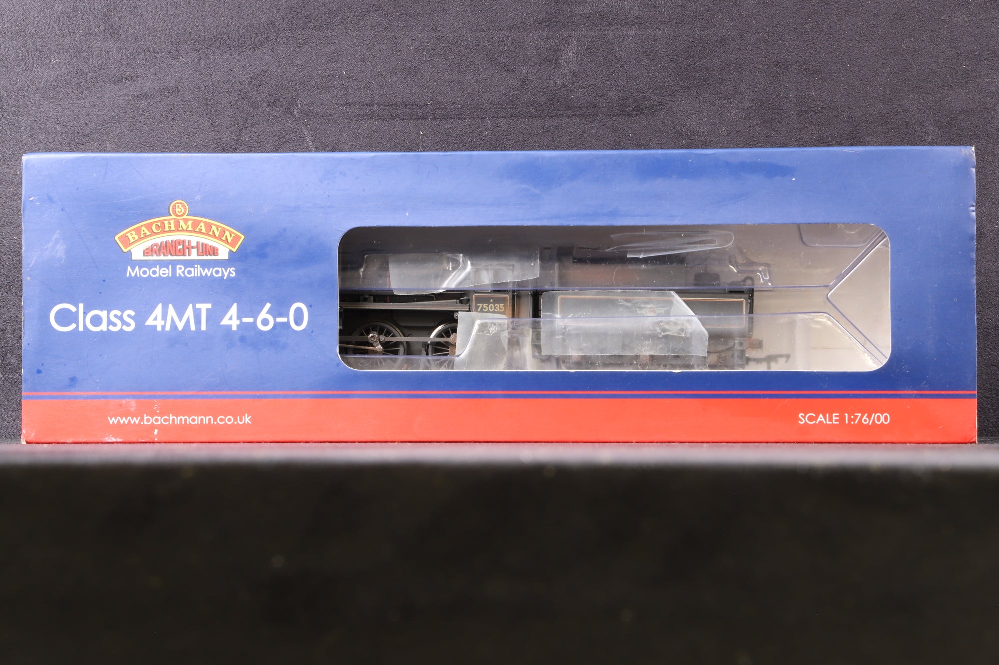 Bachmann OO 31-119 Standard 4MT 75035 in Lined BR Black w/ Late Crests - Weathered