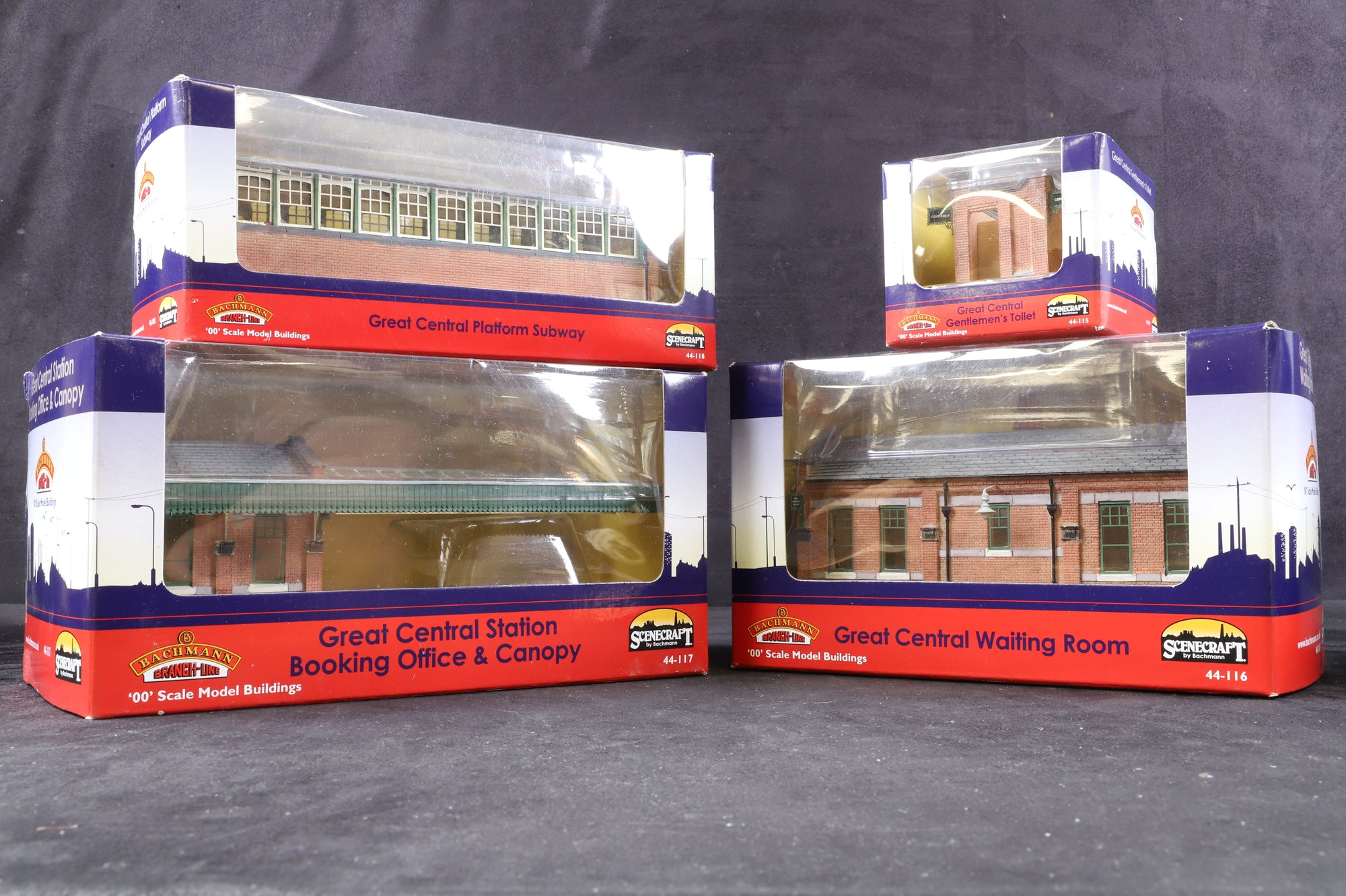 Bachmann Scenecraft OO Great Central Set Of 4 Buildings Inc. 44-115, 44-116, 44-117 & 44-118
