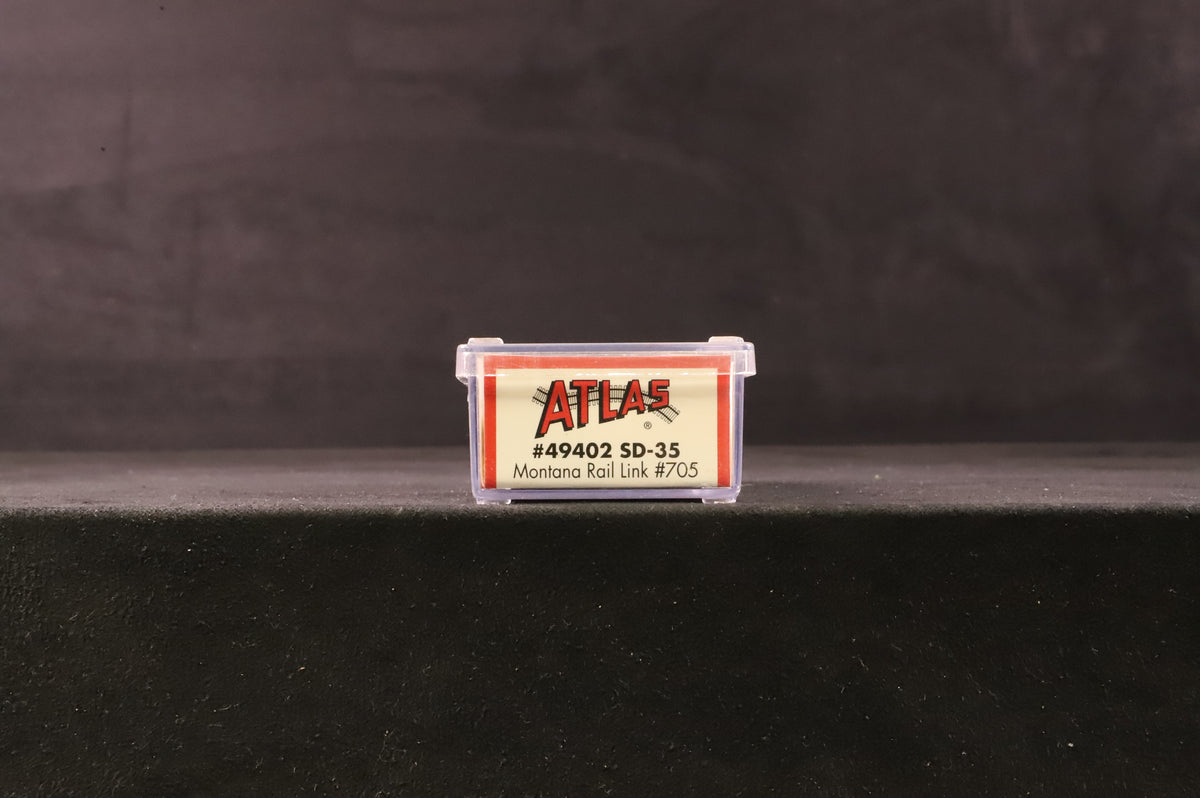 Atlas N Gauge 49402 SD-35 Diesel Locomotive 705 in Montana Rail Link Livery