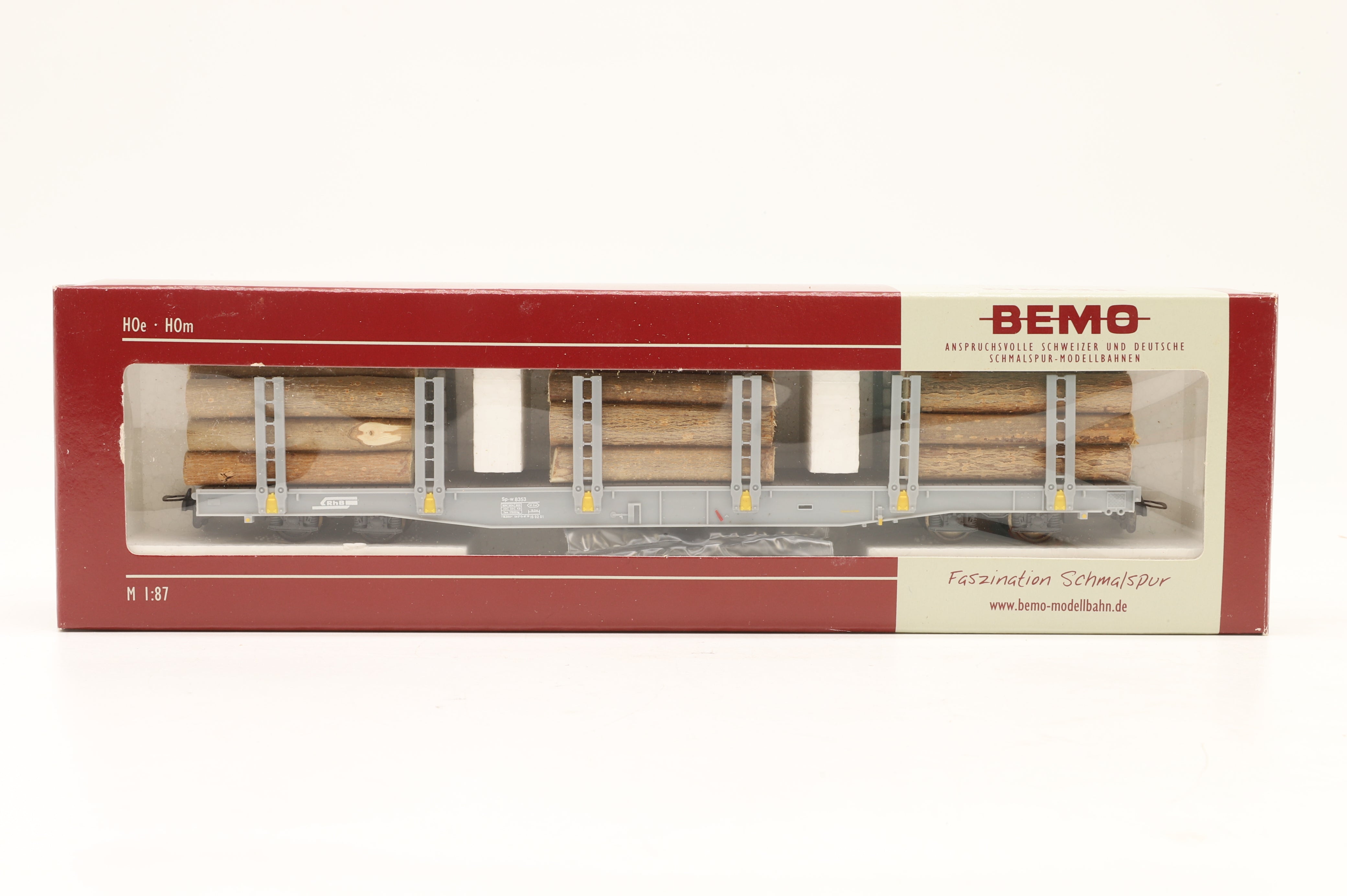 Bemo HOm 2281 113 RhB Log Wagon - Clark Railworks