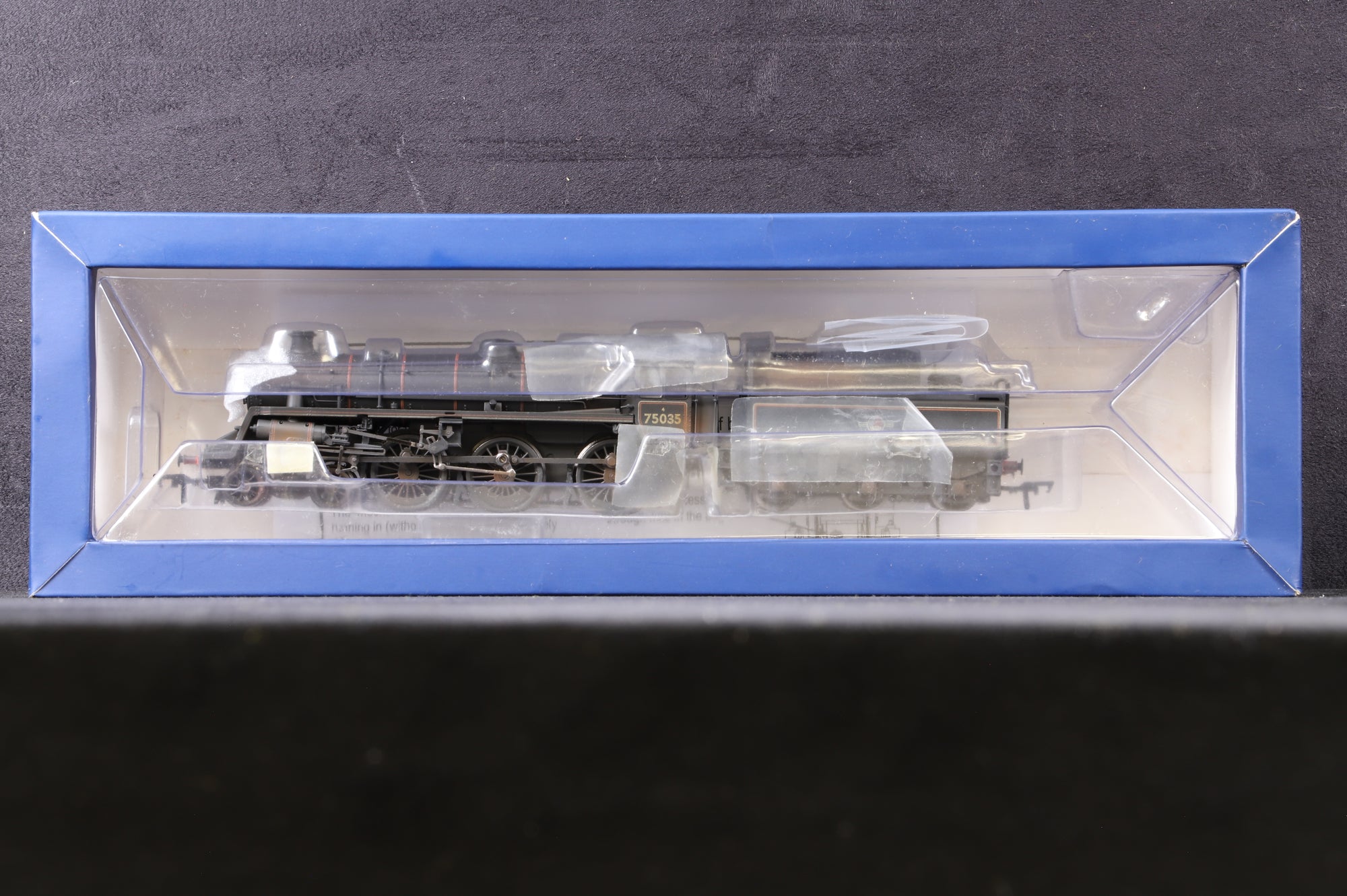 Bachmann OO 31-119 Standard 4MT 75035 in Lined BR Black w/ Late Crests - Weathered