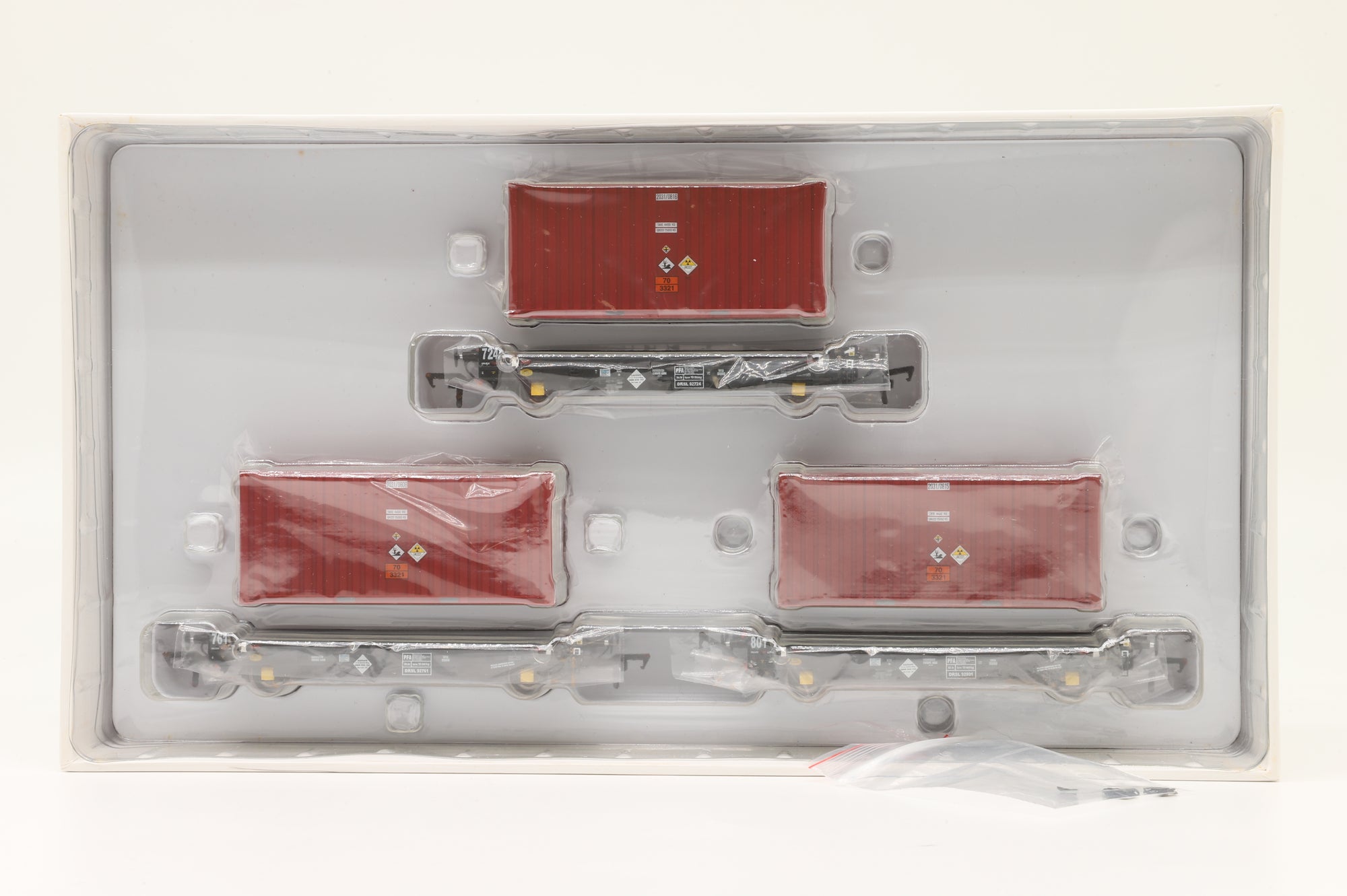 Accurascale OO ACC2098 PFA Container Wagon DRS LLNW 2031 Pack 6