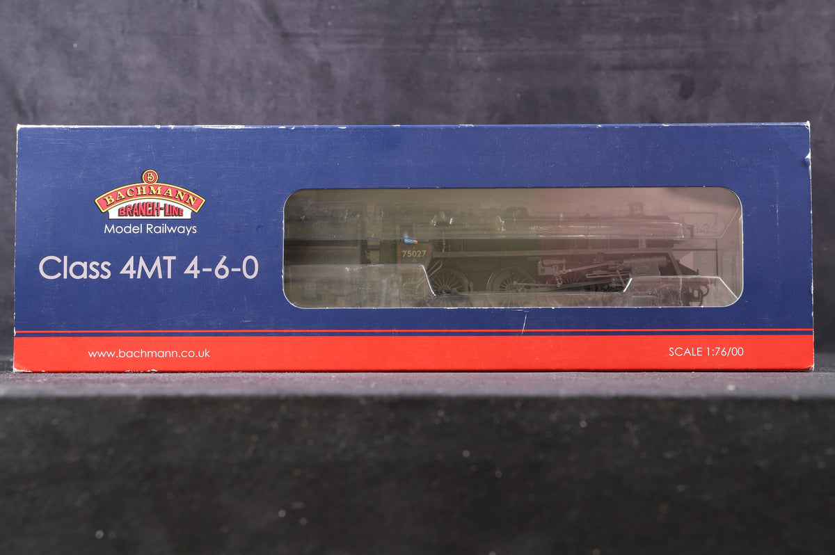 Bachmann OO 31-115 Standard Class 4MT &#39;75027&#39; BR2 Tender BR Lined Green L/C Weathered