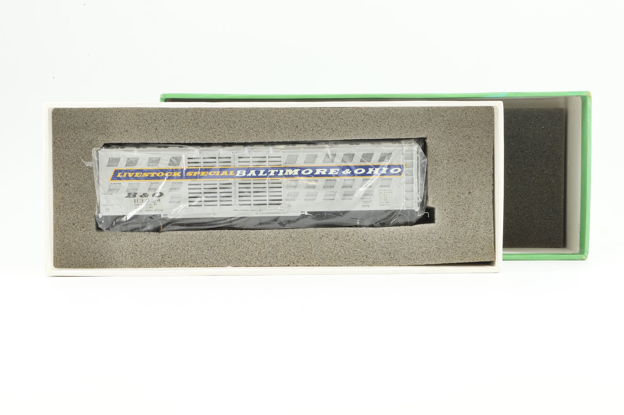 Overland Models HO Brass OMI-3056 Stock Car B&O Class S-1 DeLuxe Cattle '113024'