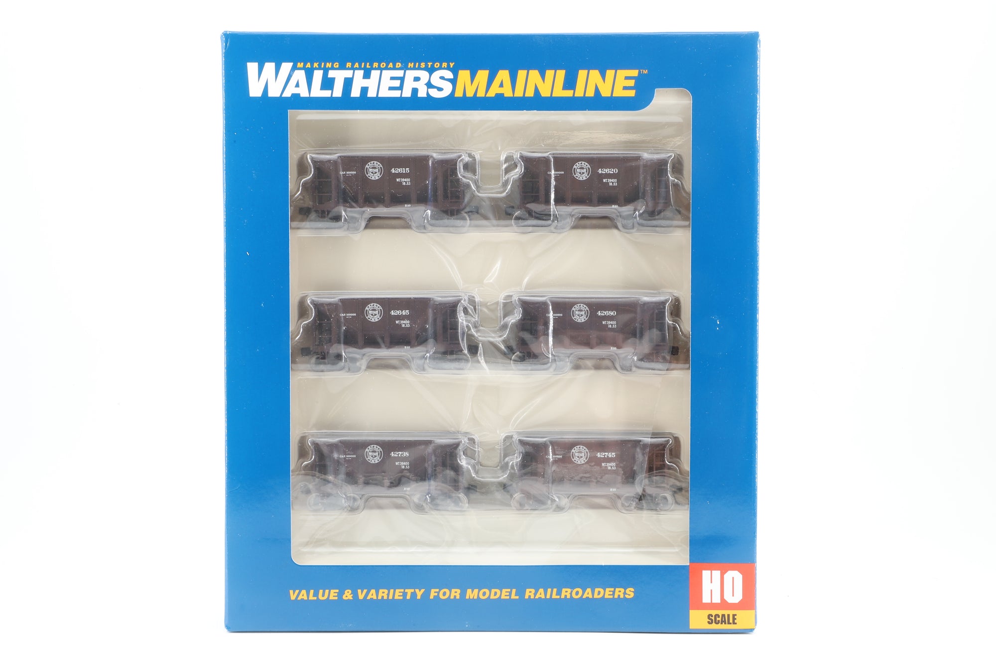 Walthers HO 910-58104 6-Pack of 24' Michigan Ore Cars in DMIR Brown