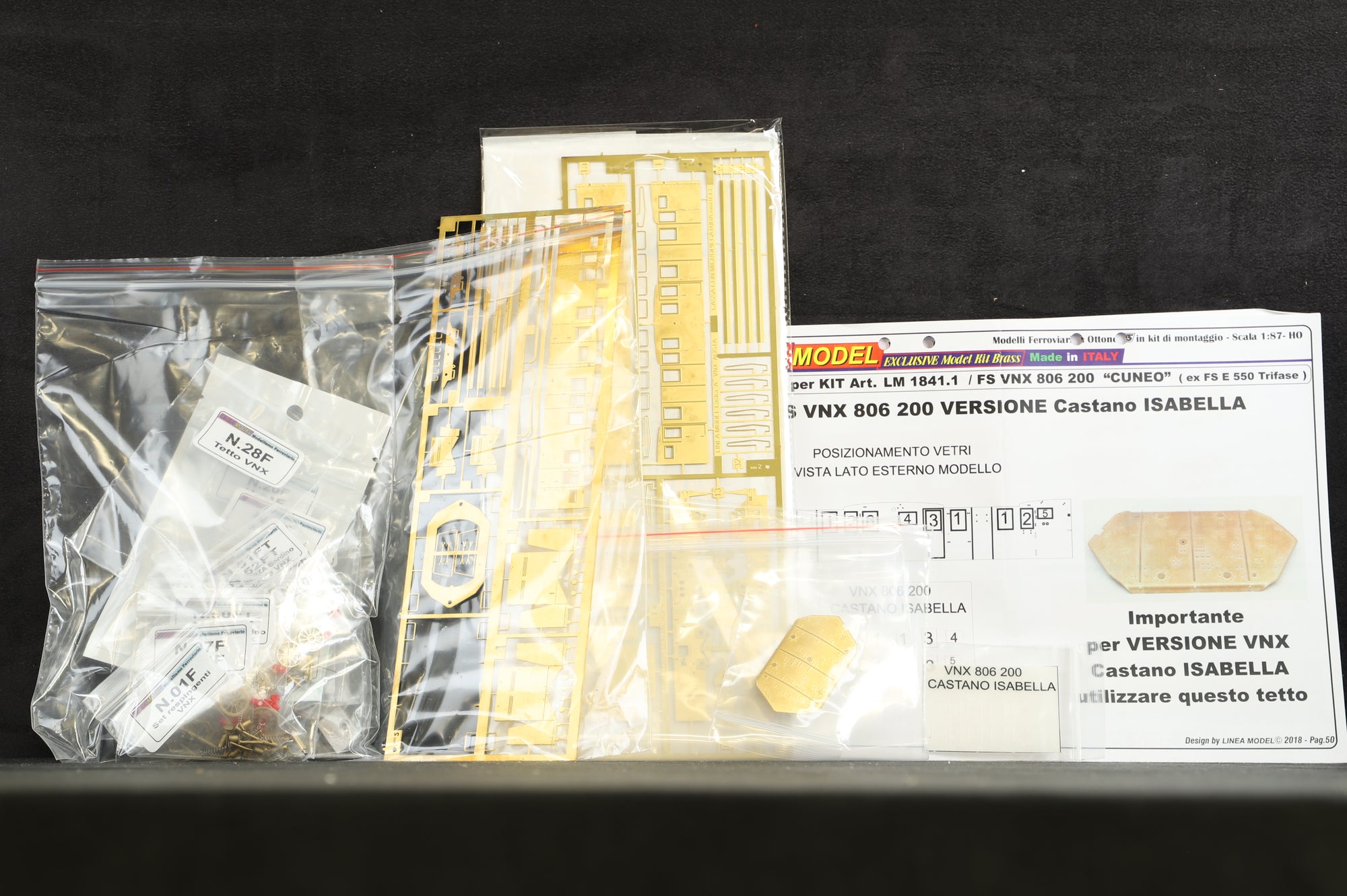 Linea Models HO 1841.1 VNX 806 200 Spartineve FS VNX 806 200 (ex E 550 086 Trifase), Serie Gold Ltd Ed. Kit