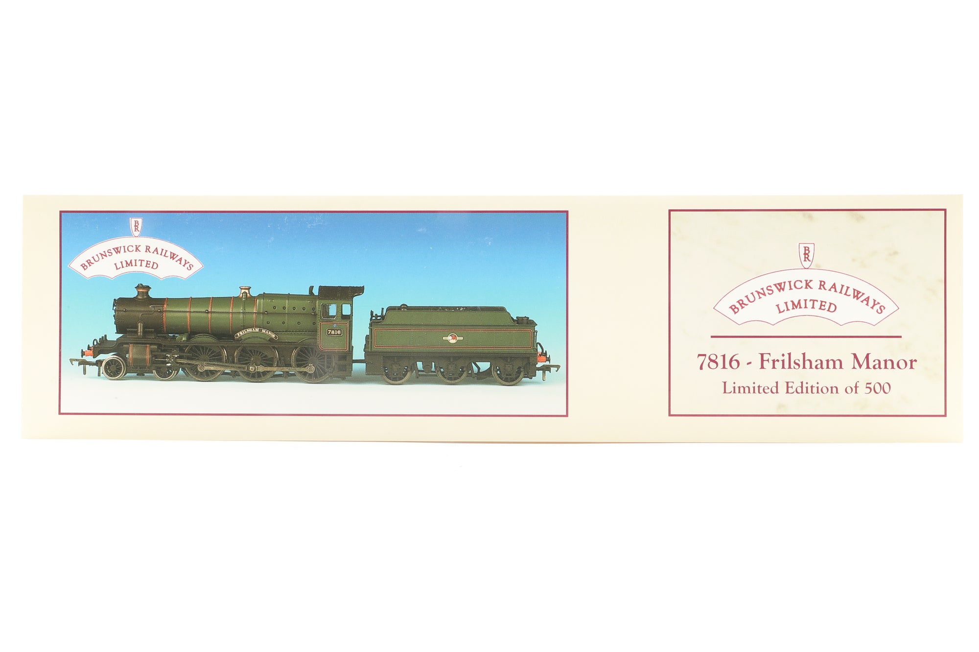 Bachmann OO 31-300 Manor 'Frilsham Manor' '7816', Brunswick Railways Ltd Ed 415/500