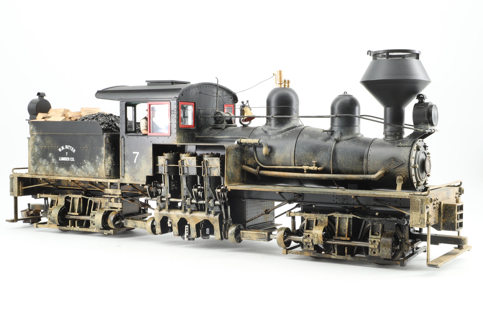Bachmann Spectrum G 82197 38 Ton 2 Truck Shay, Ely-Thomas Lumber Co. '7' Weathered