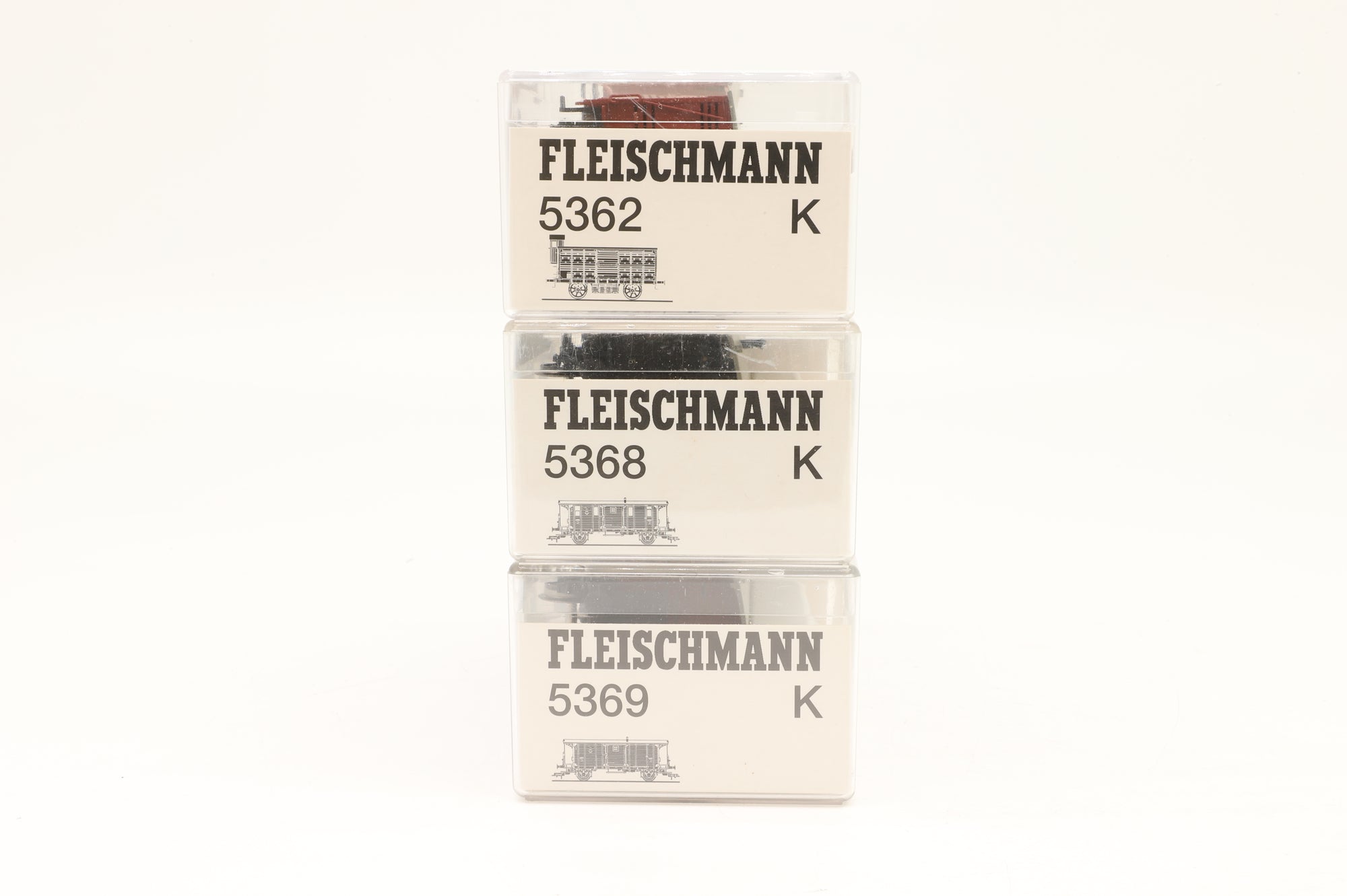 Fleischmann HO Rake of 3x DR Vans