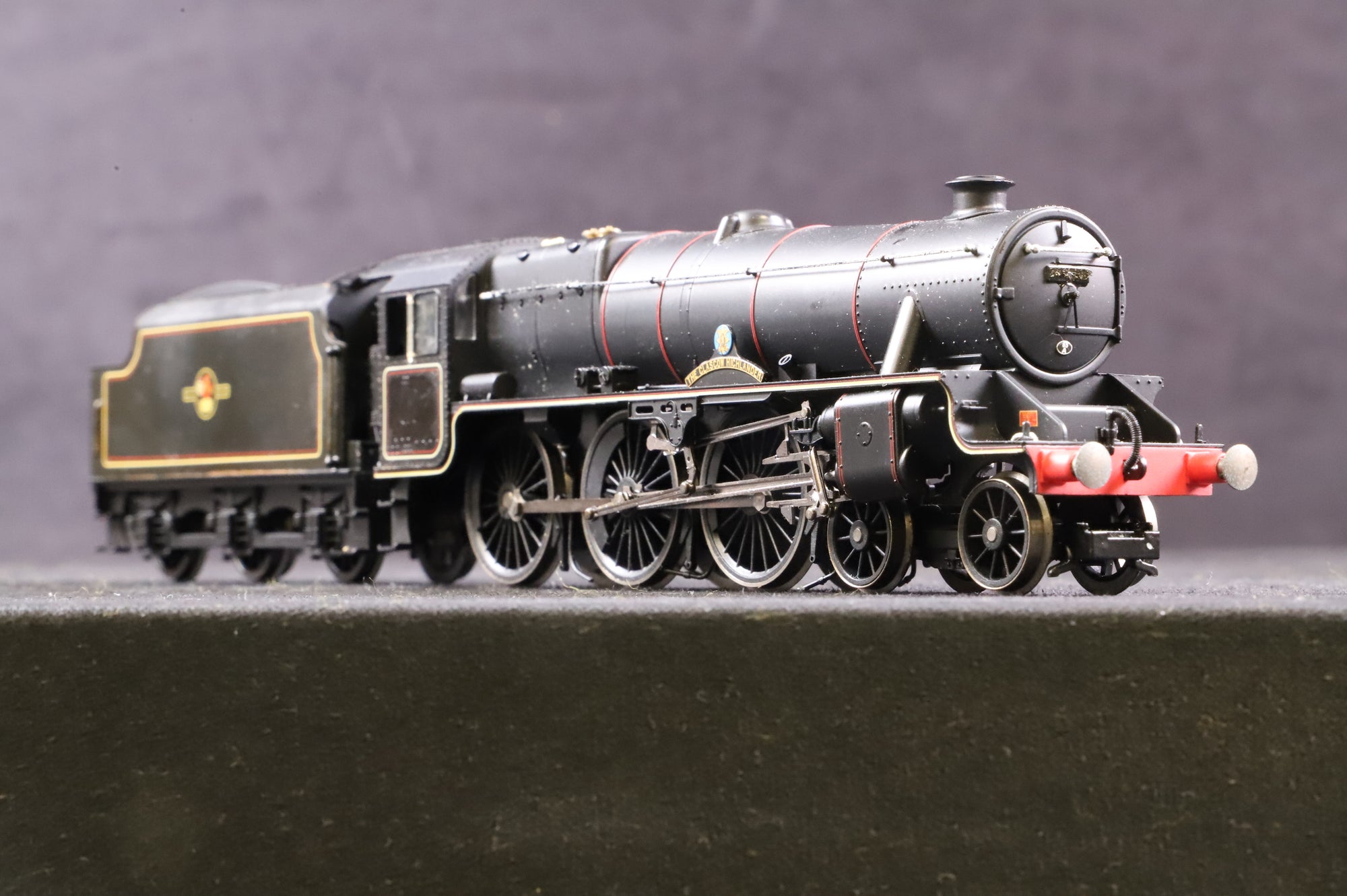 WORKSHOP Hornby OO  'Black 5' 45157 (Numbers Removed) 'Glasgow Highlander' in Lined BR Black w/ Late Crests
