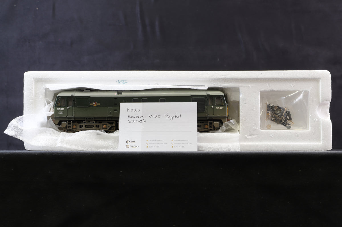 Bachmann OO 32-425Y Type 2/ Class 24 Locomotive &#39;D5072&#39; BR Two-Tone Green, Weathered, DCC Sound