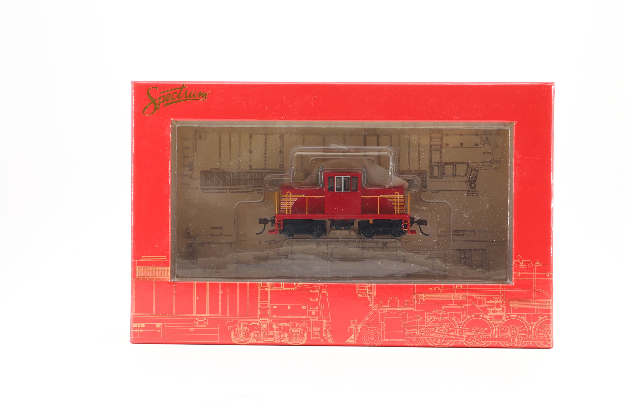 Spectrum HO 85203 GE 45 Ton Switcher Painted Unlettered Red With Yellow Handrails DCC Fitted