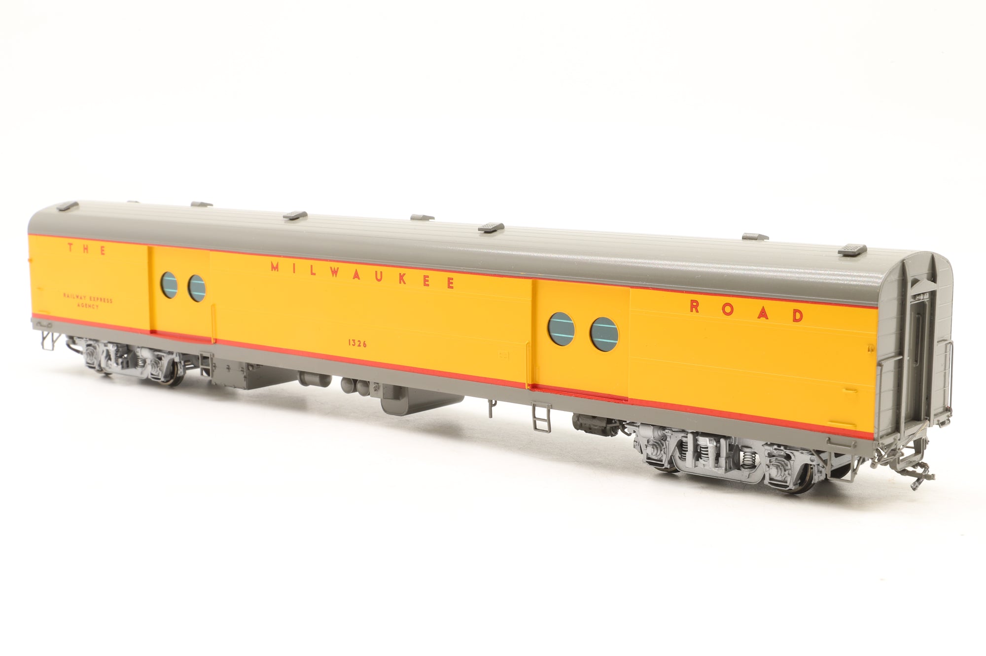 Railway Classics/Ajin Precision HO Brass Milwaukee Road Express Baggage No.1317-1329, Custom Painted