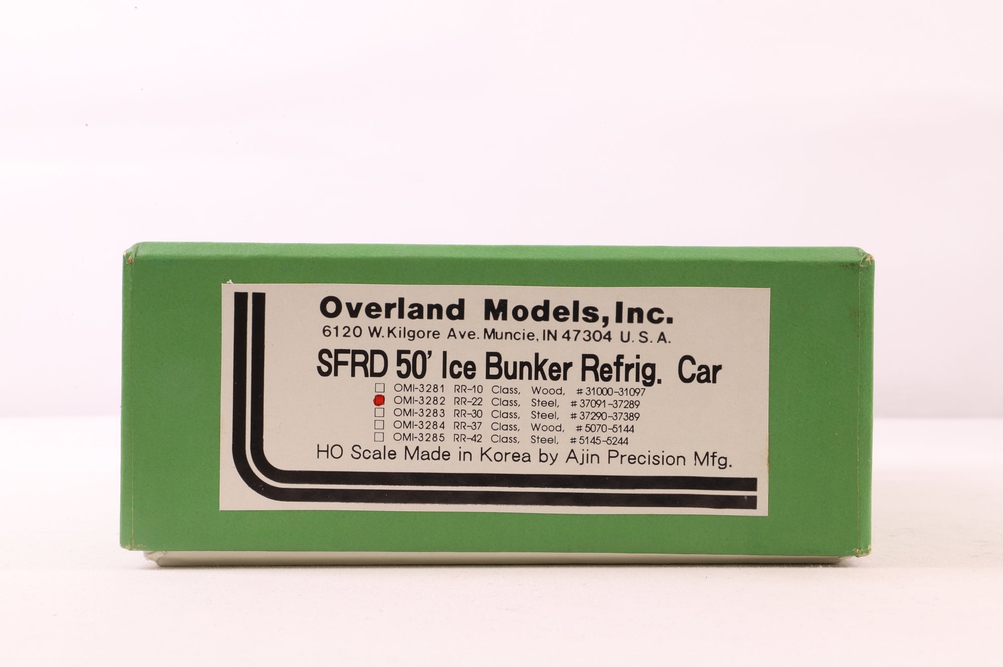 Overland Models HO Brass OMI-3282 Reefer SFRD Ice Bunker Steel Class RR-22 50' '37091'