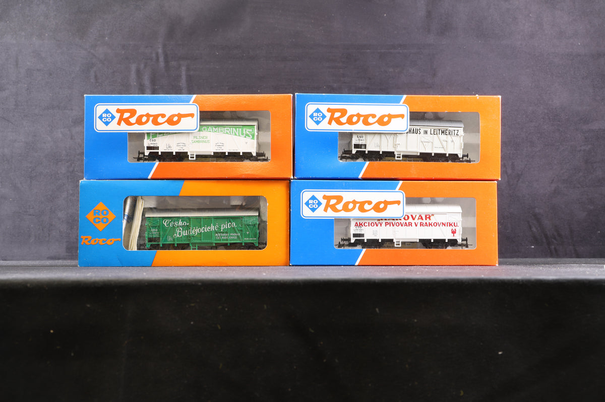 Roco HO Rake Of 9 Continental Beer Wagons