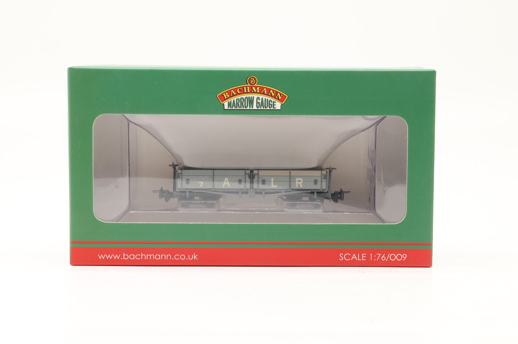 Bachmann OO9 Rake of 4x Ashover/WD Open Bogie Wagons – Weathered