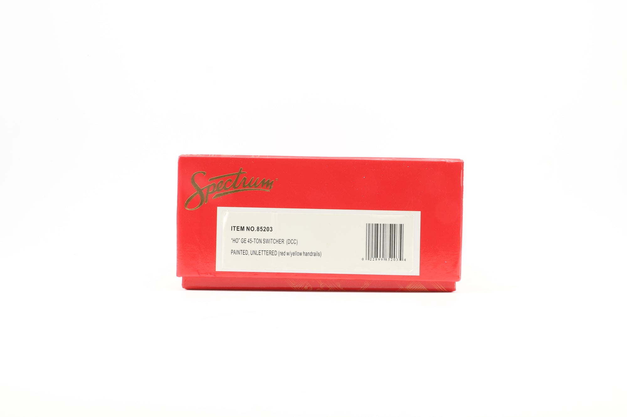 Spectrum HO 85203 GE 45 Ton Switcher Painted Unlettered Red With Yellow Handrails DCC Fitted