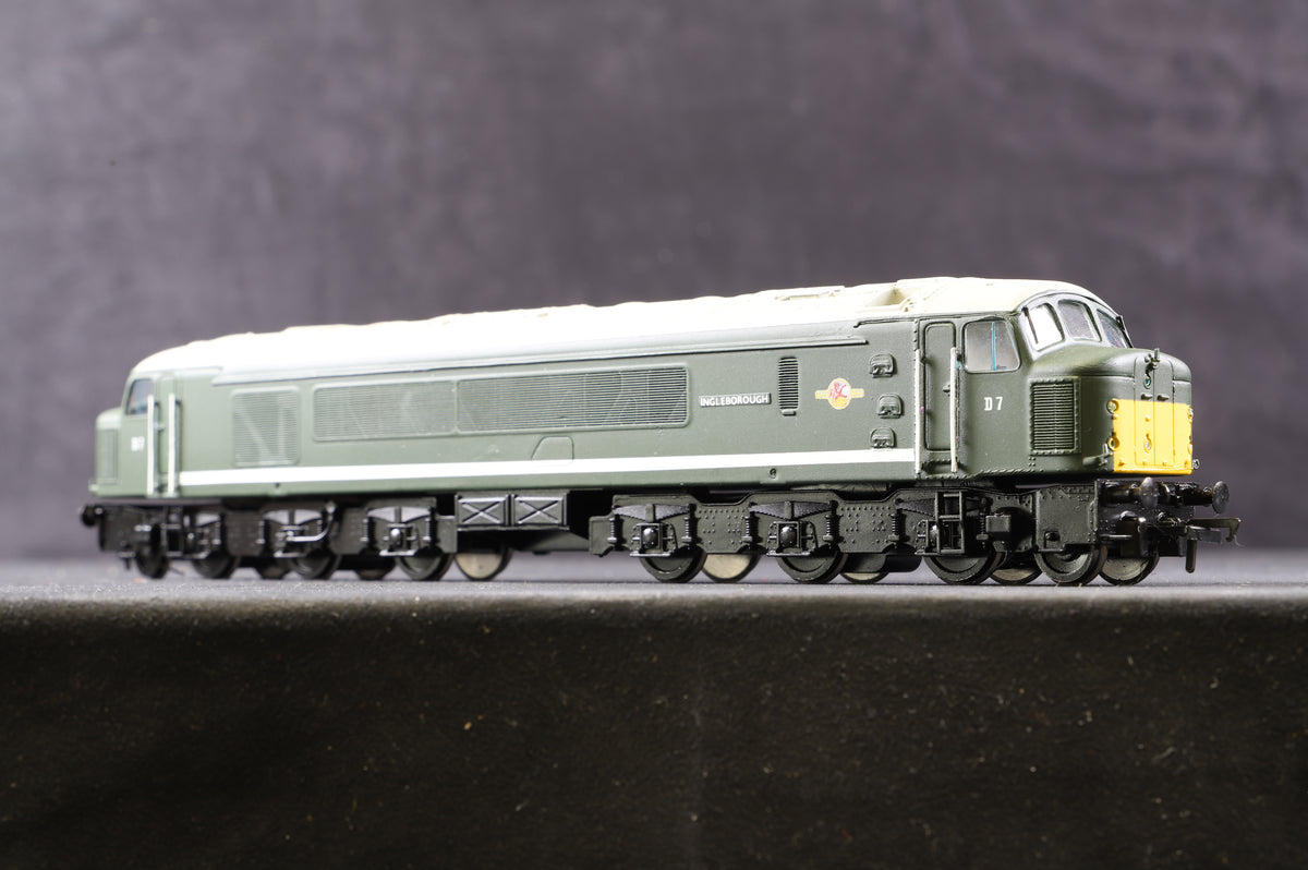 Bachmann OO 32-652 Class 44 Diesel &#39;D7&#39; &#39;Ingleborough&#39; BR Green L/C, Pro Repaint/ Number &amp; Name, DCC Fitted