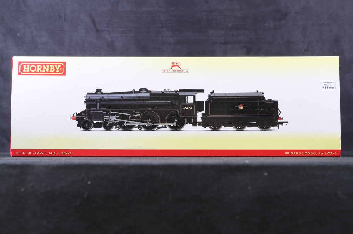 Hornby OO R3453 Class 5MT Black 5 &#39;45274&#39; BR Lined Black L/C