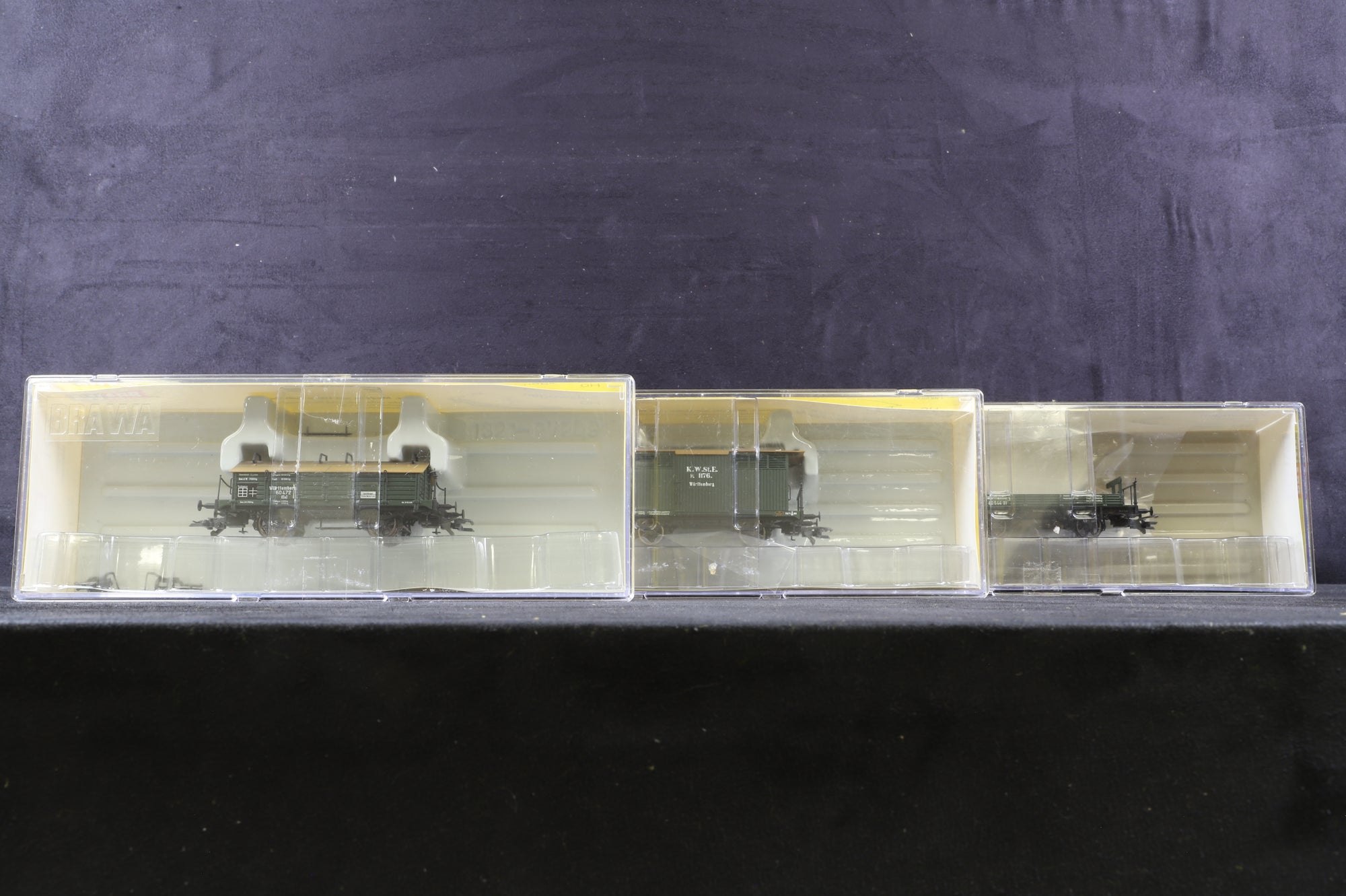 Brawa HO Rake Of 3 Mixed Freight Wagons Inc. 2070, 2085 & 2091