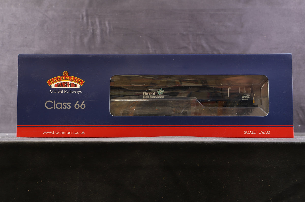 Bachmann OO 32-982 Class 66 Diesel &#39;66434&#39; DRS Plain Blue Compass