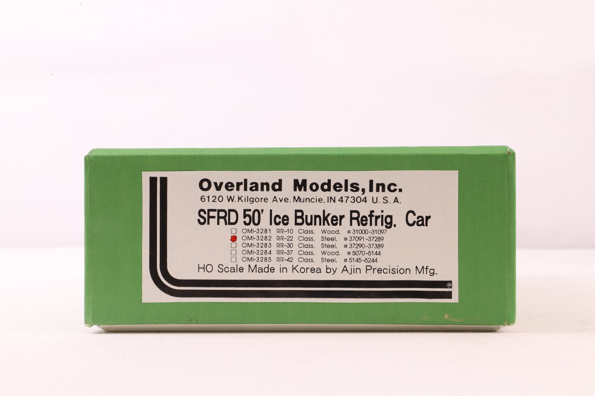 Overland Models HO Brass OMI-3282 Reefer SFRD Ice Bunker Steel Class RR-22 50' '37094'