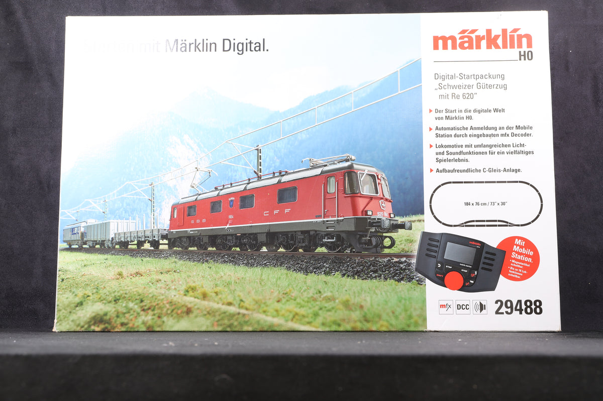 Marklin HO 29488 &quot;Swiss Freight Train w/Class Re 620&quot; MFX Digital Starter Set w/Sound