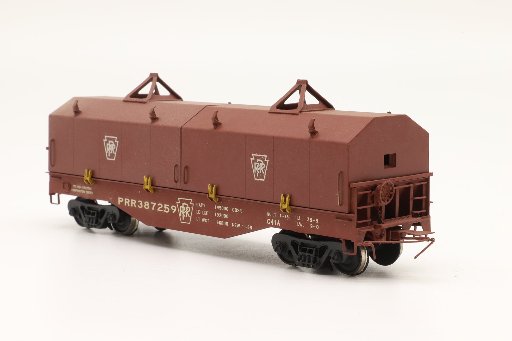 Railworks Ltd HO Brass PRR G-41a Steel Coil Car Custom Painted