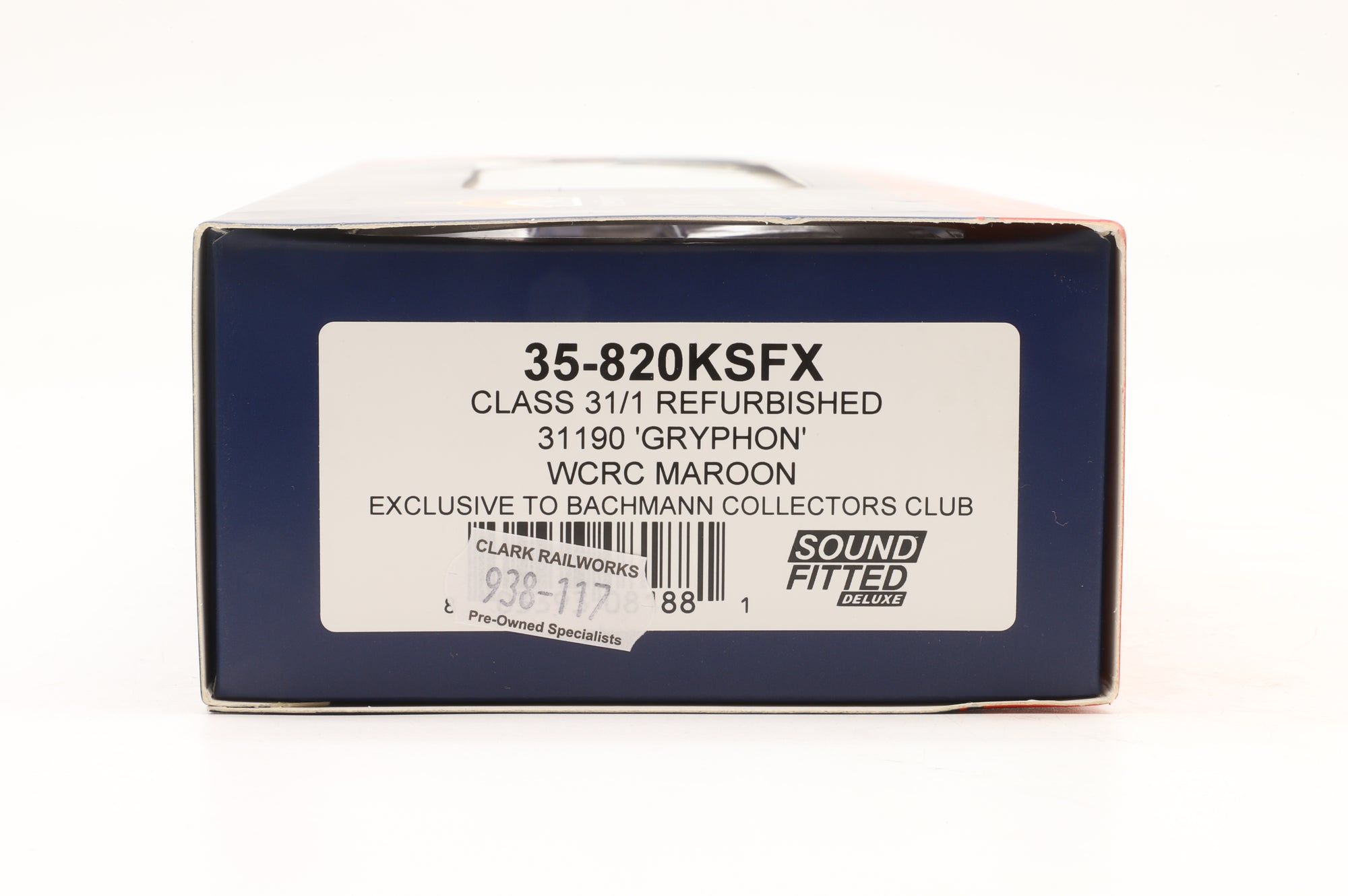 Bachmann OO 35-820KSFX Class 31/1 Refurbished '31190' 'Gryphon' WCRC Maroon DCC Sound Deluxe