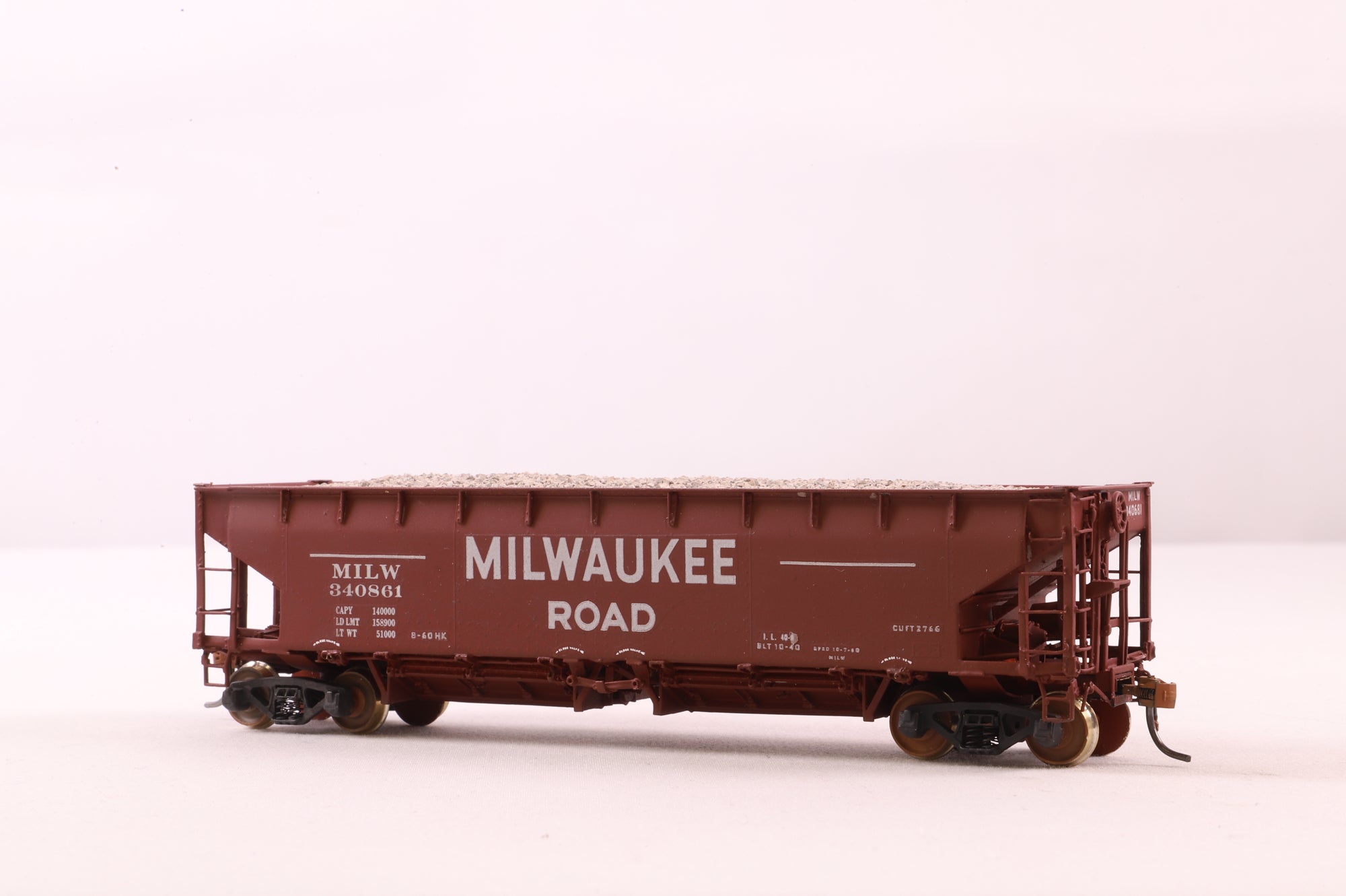 W&R Enterprises HO Brass 3235 Rodger-Hart Ballast Car MILW ACF 70 Ton Selective Service '340861'