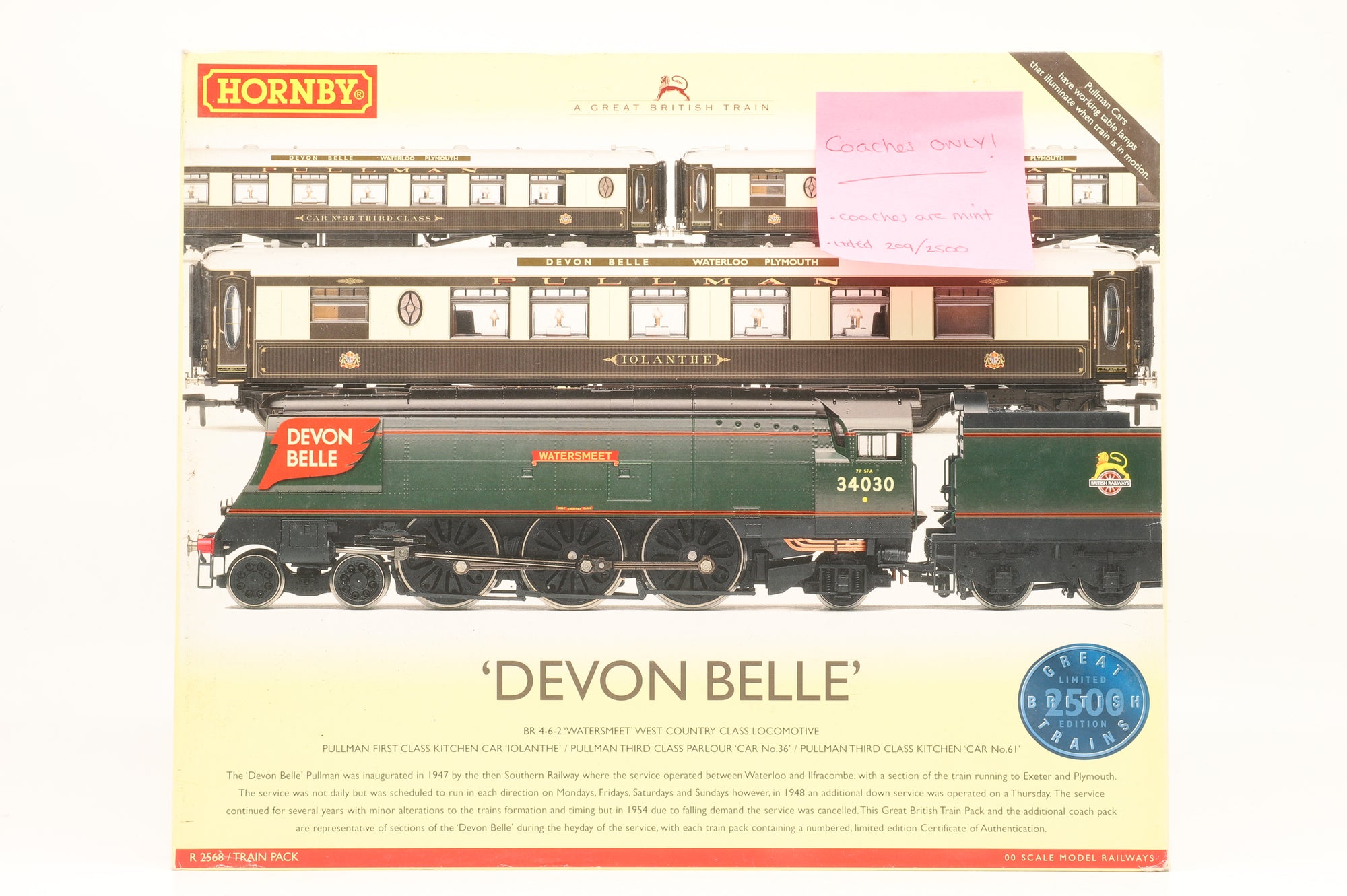 Hornby OO R2568 Devon Belle Coaches Only Ltd Ed 209/ 2500