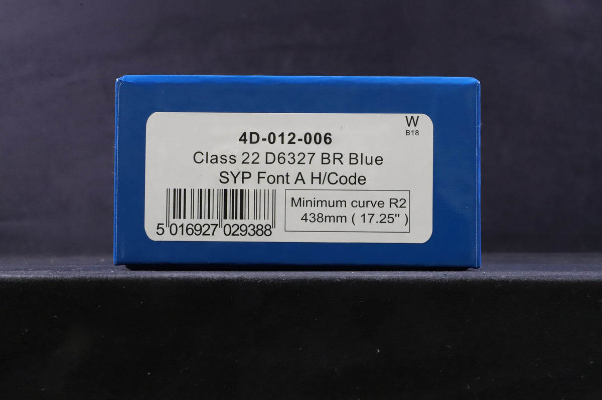 Dapol OO 4D-012-006 Class 22 &#39;D6327&#39; BR Blue SYP Font A H/Code, DCC Fitted