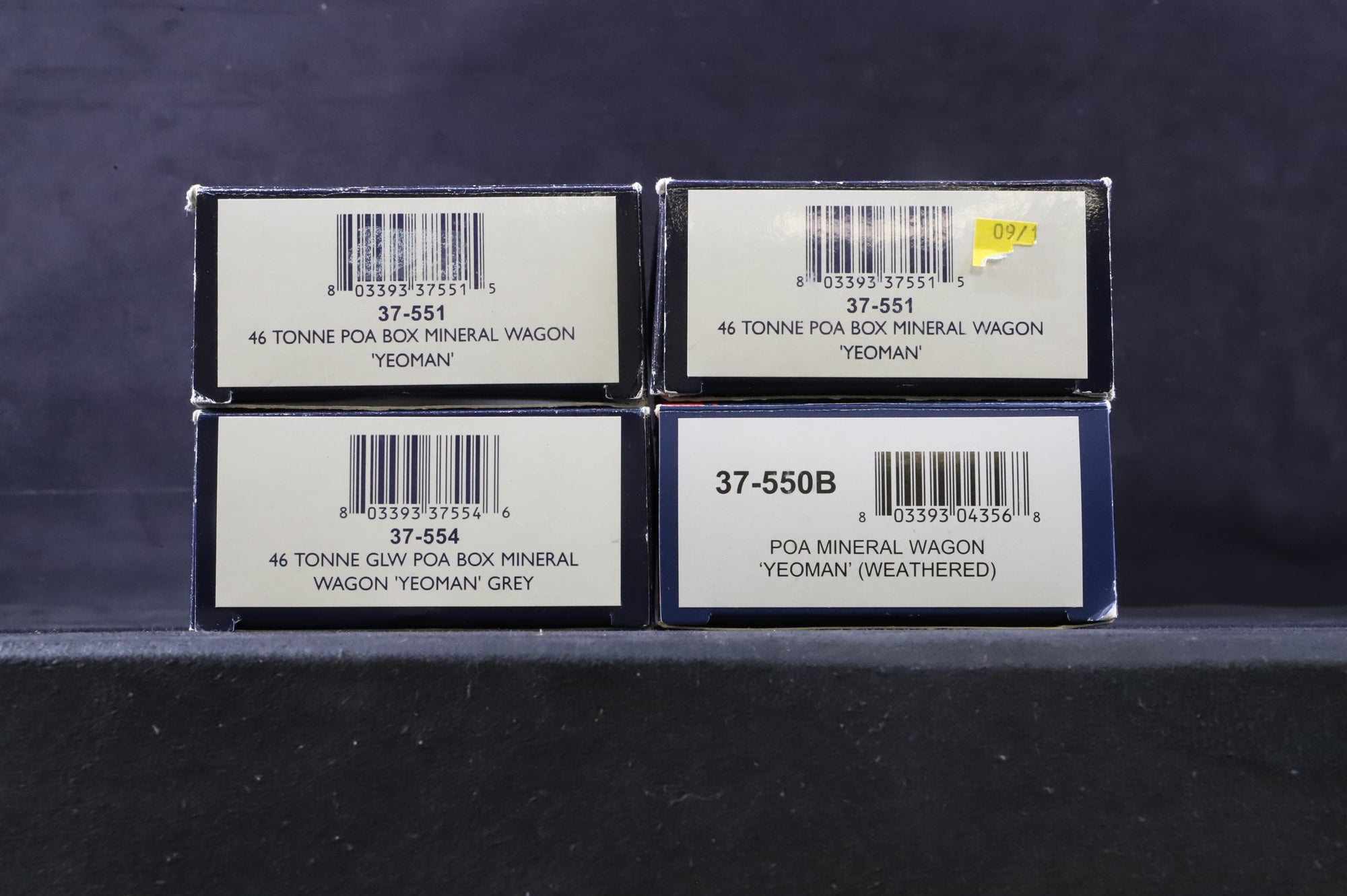 Bachmann OO Rake of 4 Mineral Wagons 'Yeoman', Weathered