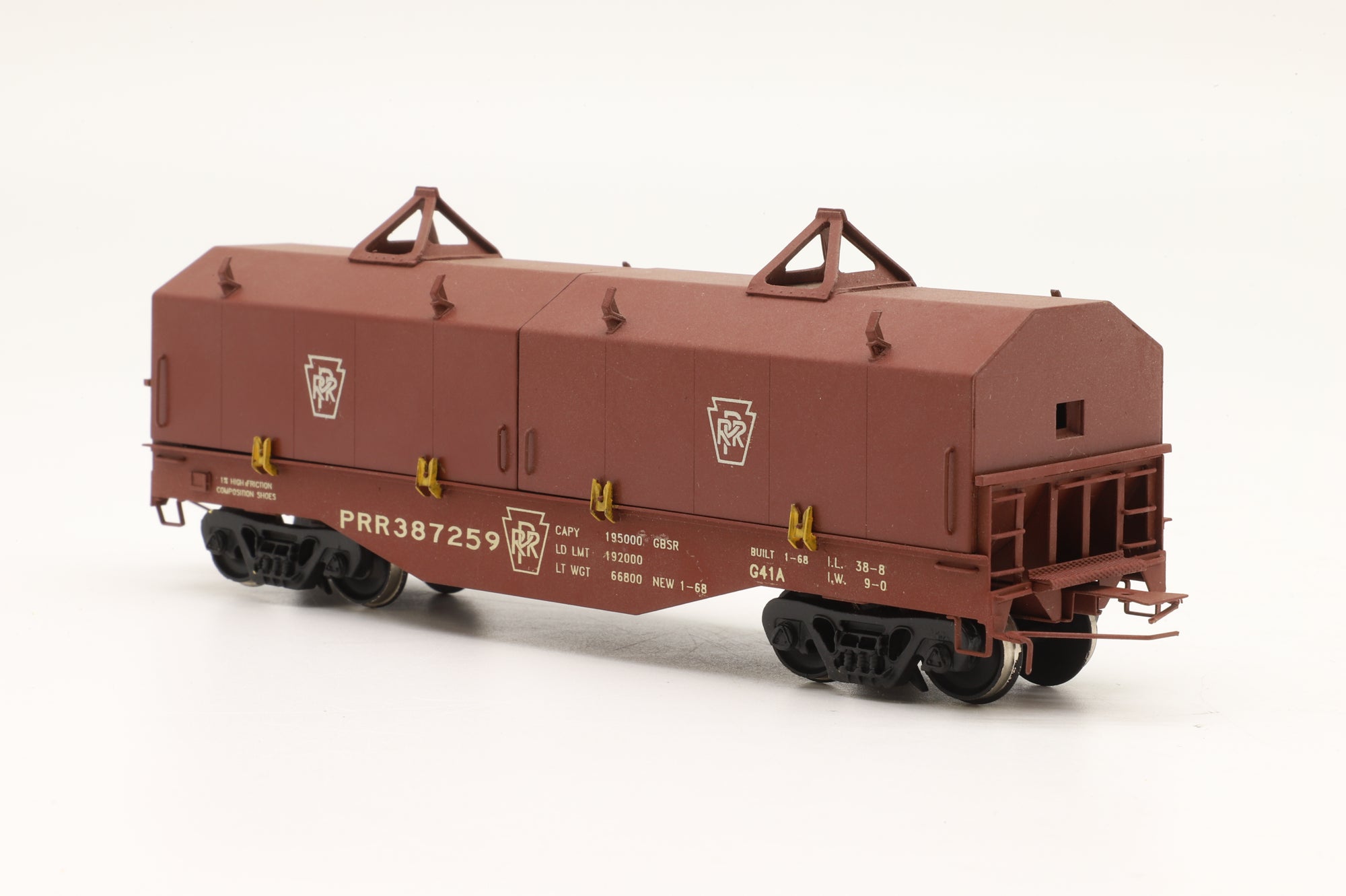 Railworks Ltd HO Brass PRR G-41a Steel Coil Car Custom Painted