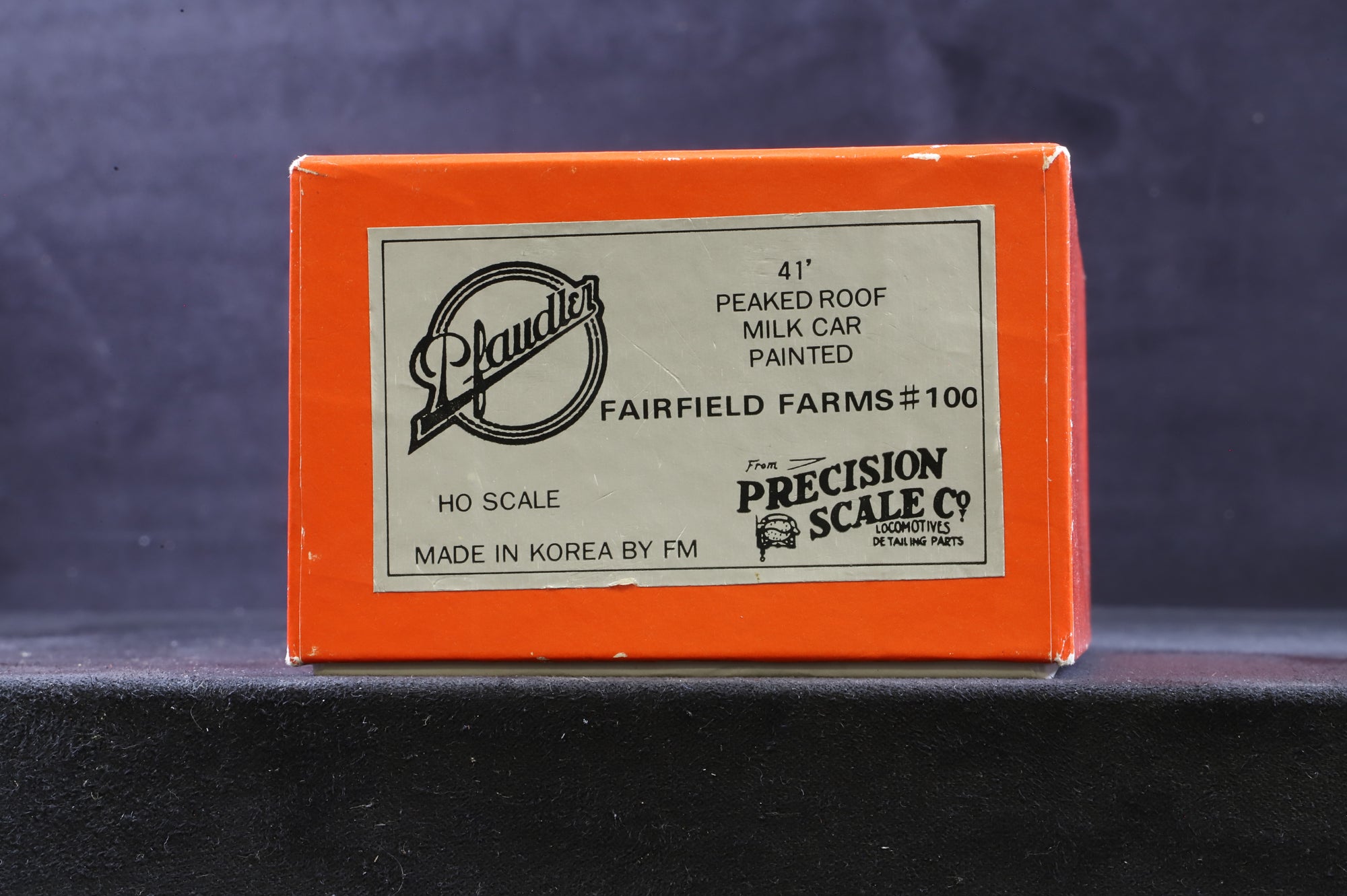 Precision Scale Co/Ironhorse Models HO Brass 41' Peaked Roof Milk Car, Fairfield Farms #100, Weathered