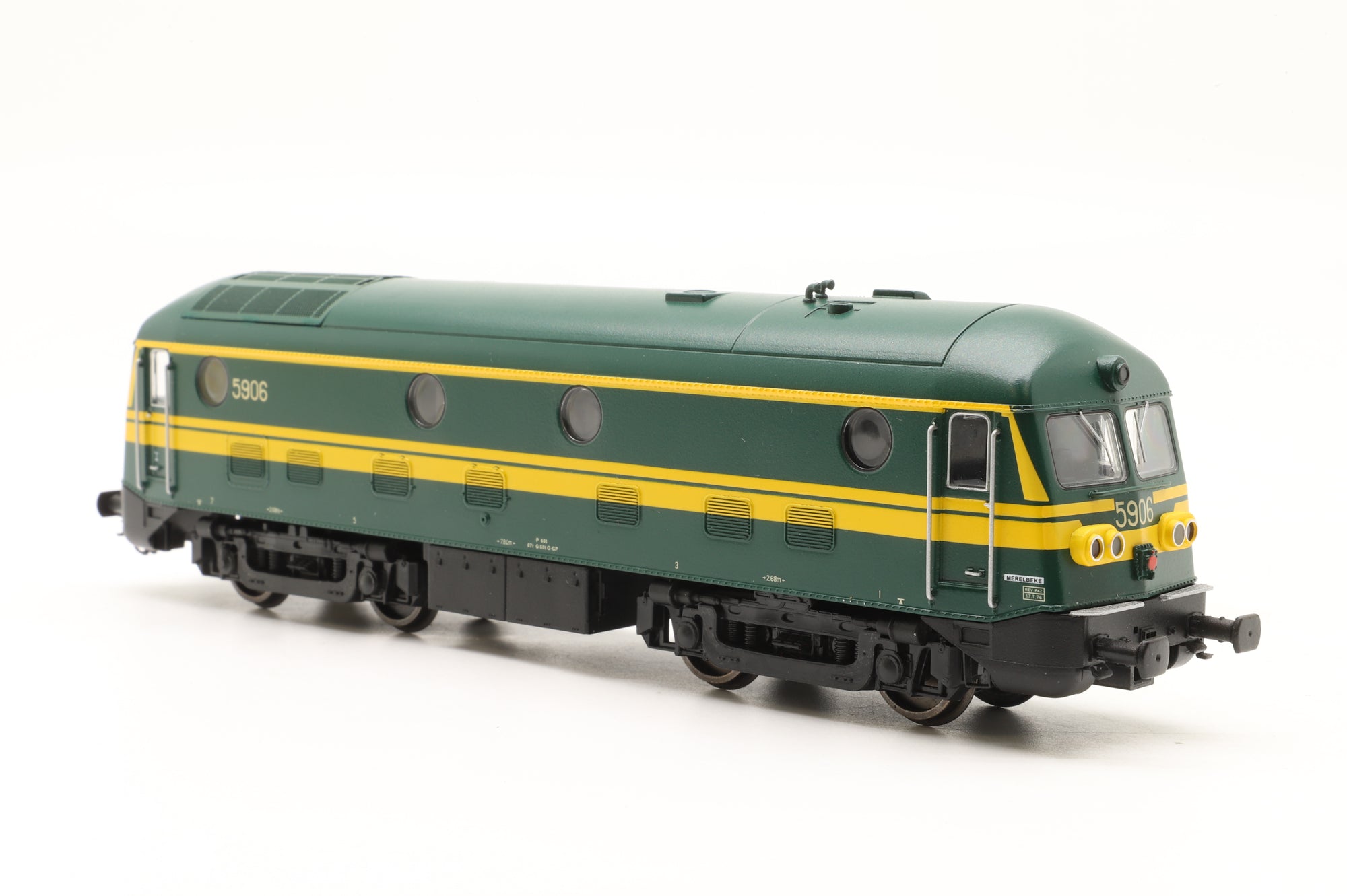 Van Biervliet HO VB-9303.01 Class 59 5906 in SNCB Green/Yellow