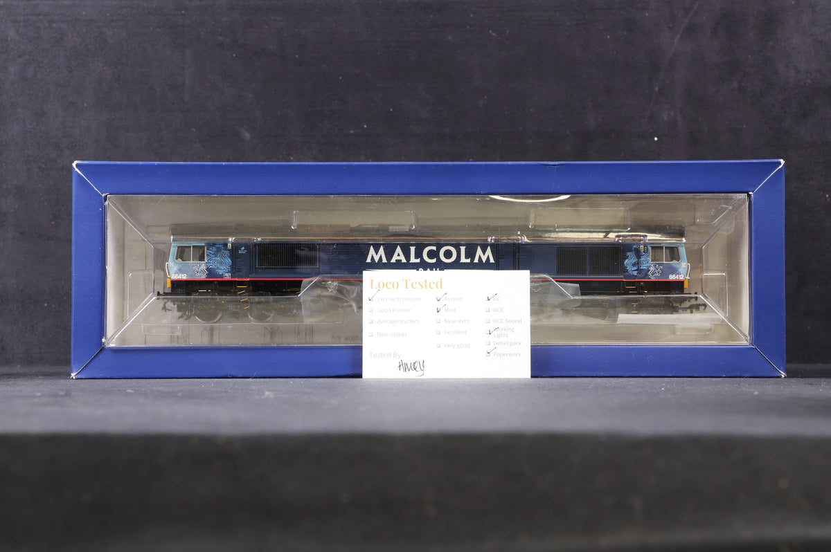 Bachmann OO 32-979 Class 66 &#39;66412&#39; &#39;Malcolm Rail&#39;