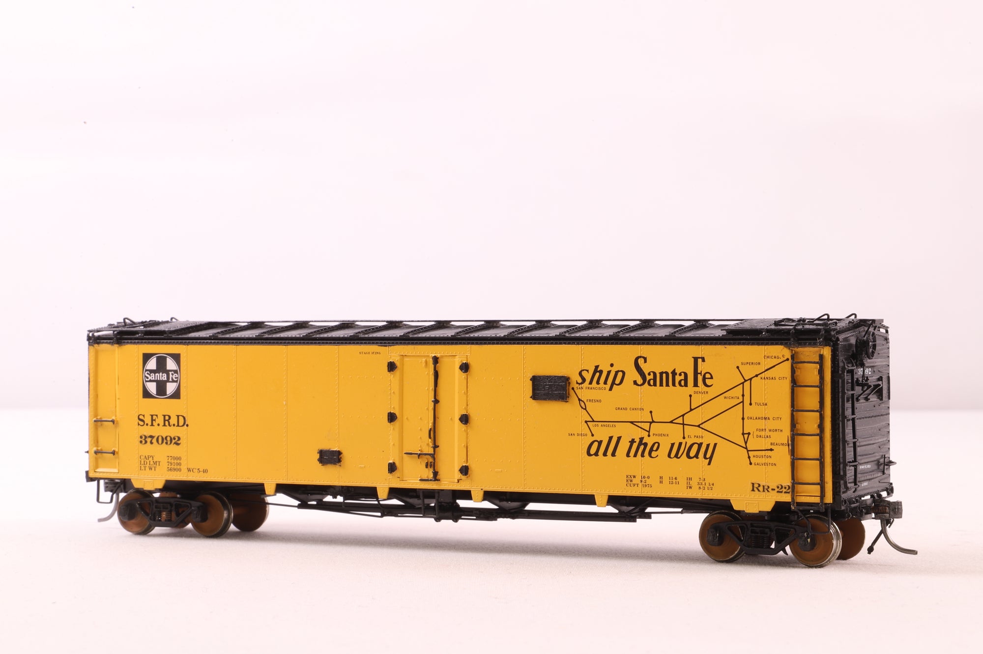Overland Models HO Brass OMI-3282 Reefer SFRD Ice Bunker Steel Class RR-22 50' '37092'