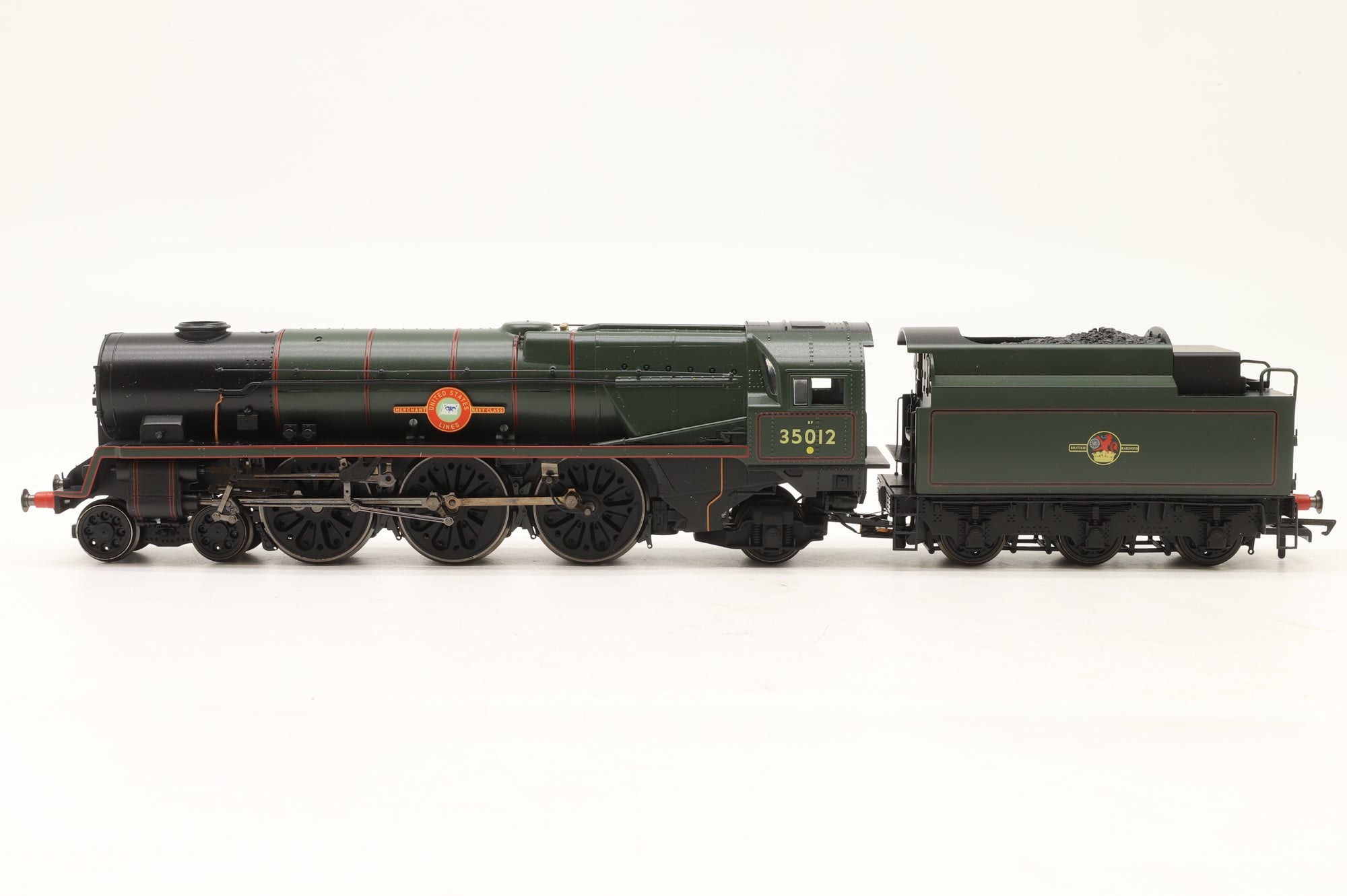 WORKSHOP Hornby OO R1038(Loco) Merchant Navy Class 35012 'United States Lines' in Lined BR Green w/ Late Crests