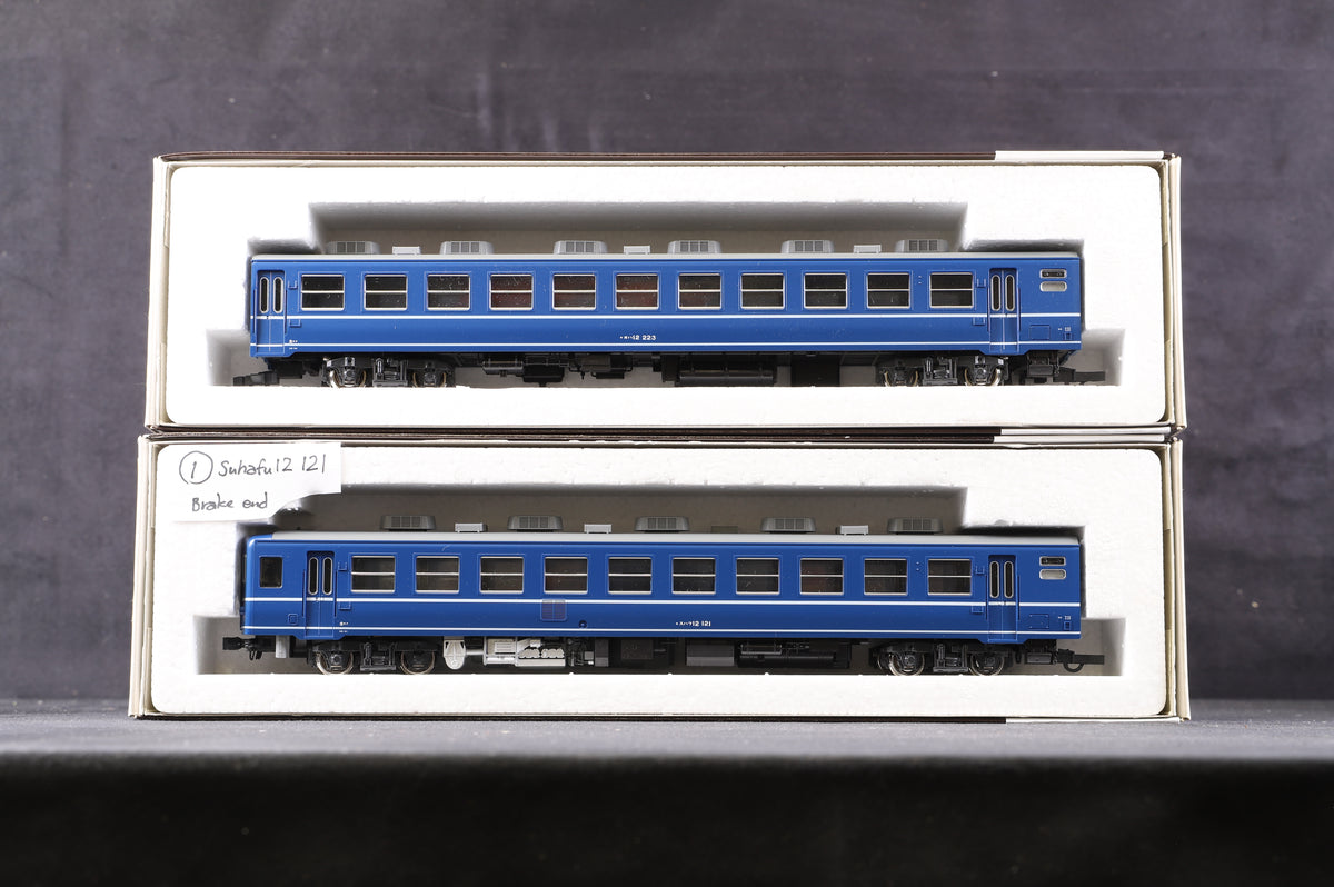 Kato HO Rake Of 7 &#39;Oha 12&#39; Coaches Blue, Inc. 4 x 1-501, 2 x 1-501 &amp; 1 x 1-503